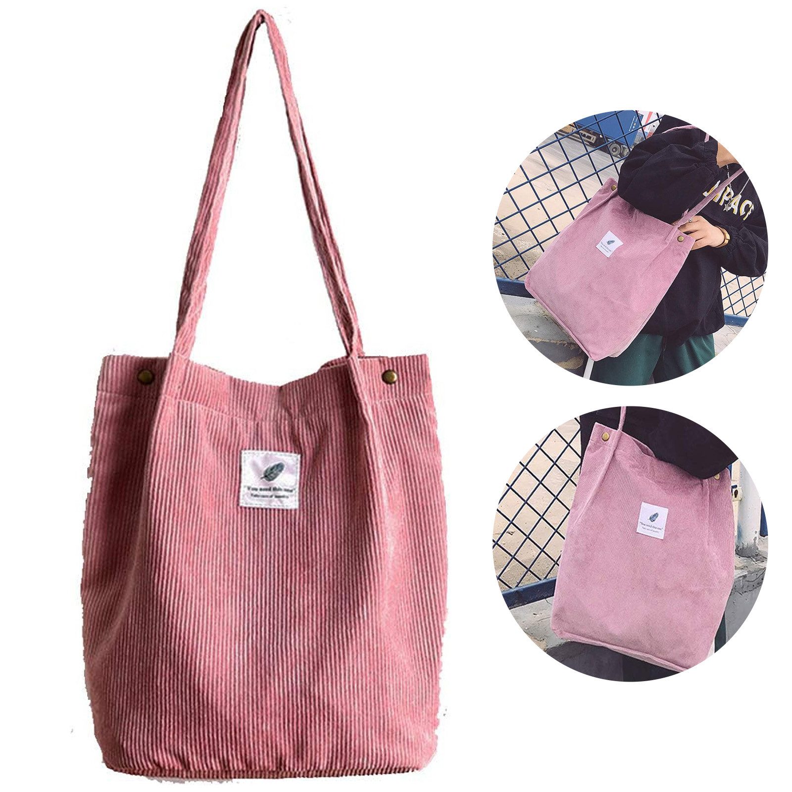 OKWISH Handtasche Kordsamtschultertasche Tote Bag Freizeittasche Alltagstas günstig online kaufen