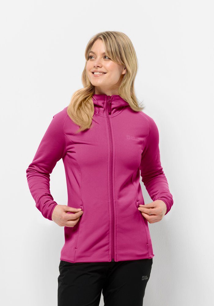 Wolfskin new-magenta BAISELBERG Jack W Fleecejacke HOODED FZ