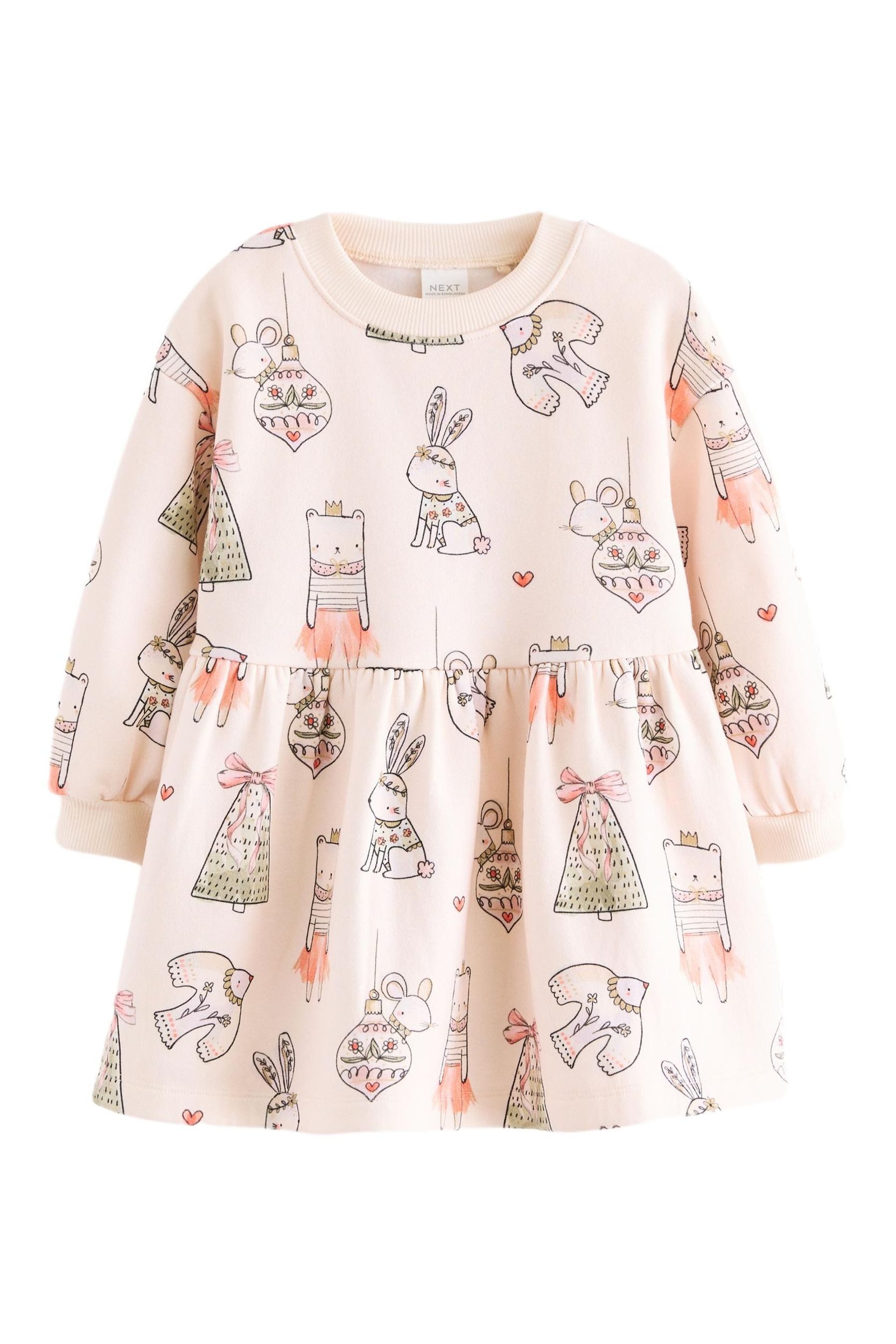 Sweatkleid Sweatshirtkleid mit Weihnachtsmotiv