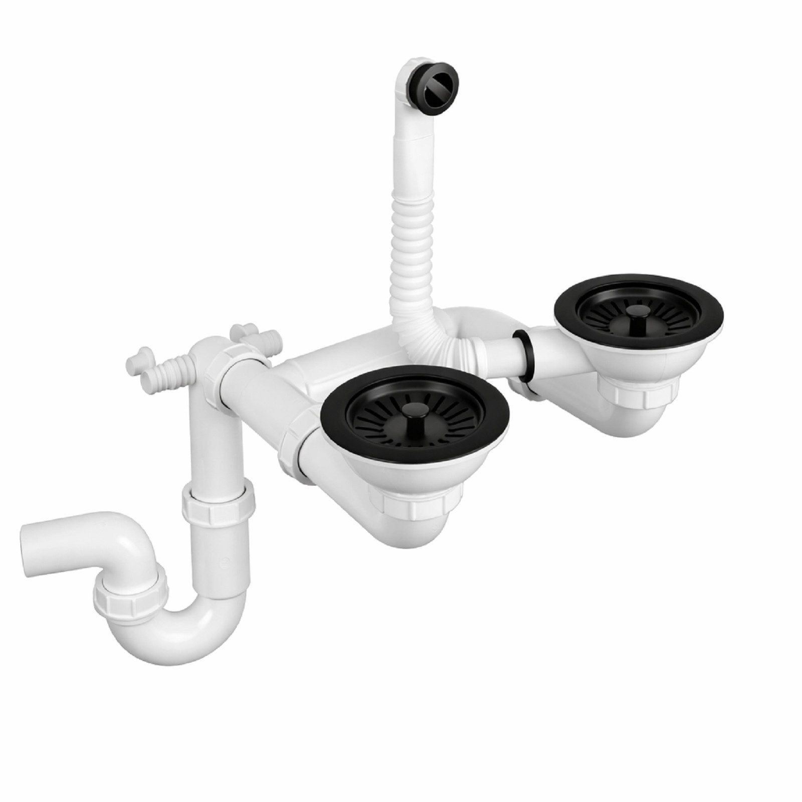 Siphon Doppelbecken Manuell