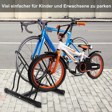 COSTWAY Fahrradständer, Mehrfachständer für 2 Fahrräder Bügelparker