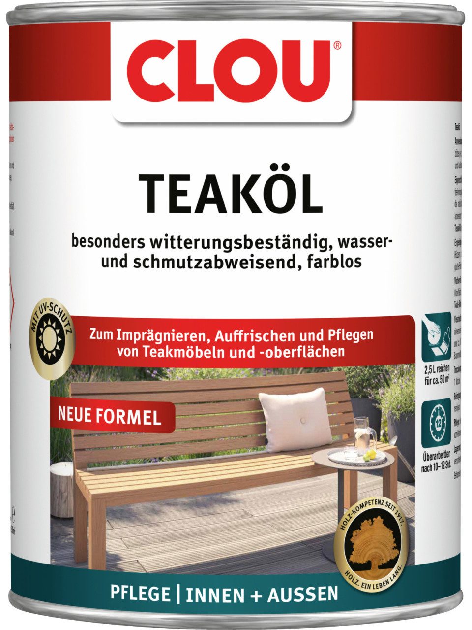 CLOU Hartholzöl Clou Teaköl 2,5 L farblos