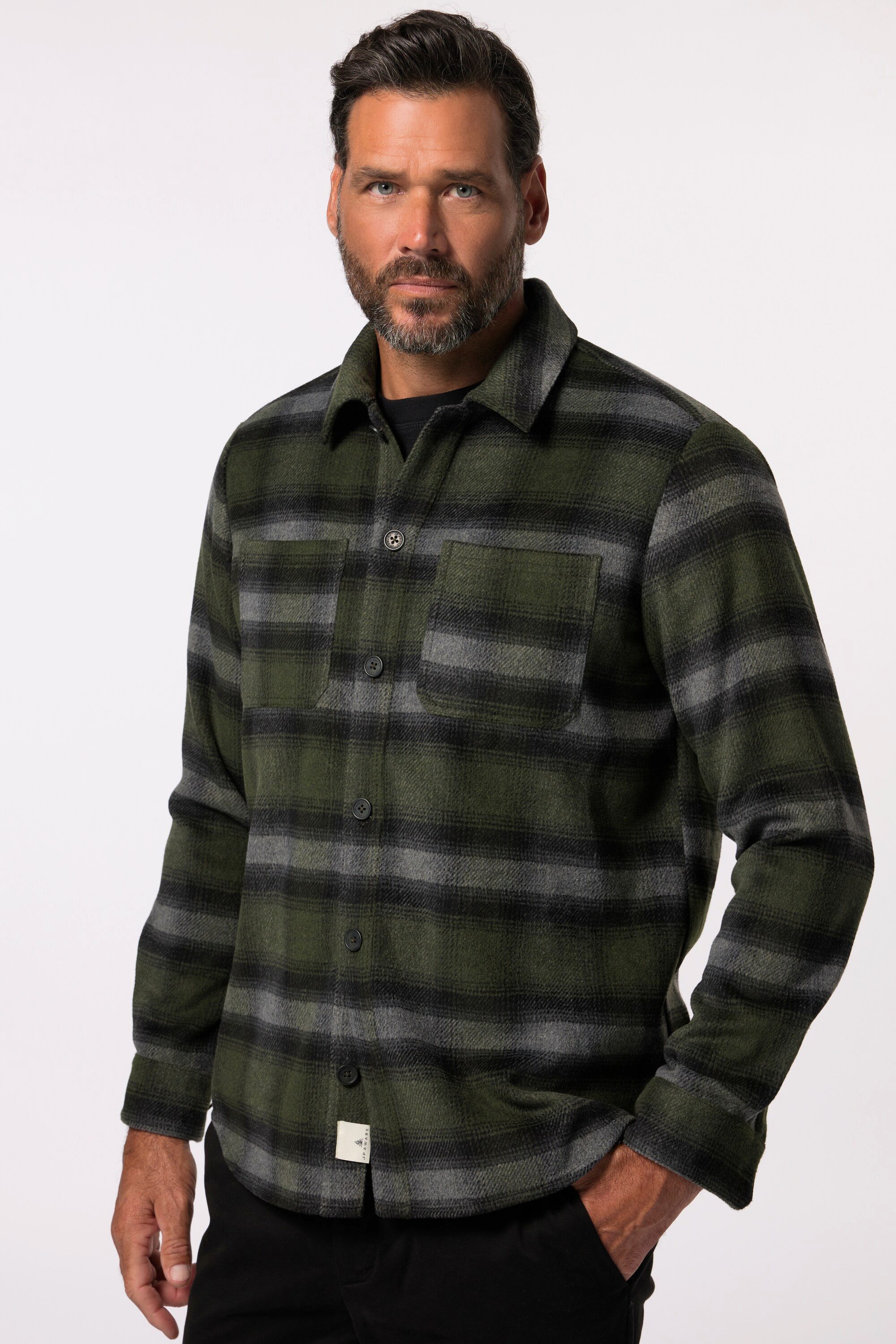 Businesshemd Overshirt Karoflanell recycelte Materialien