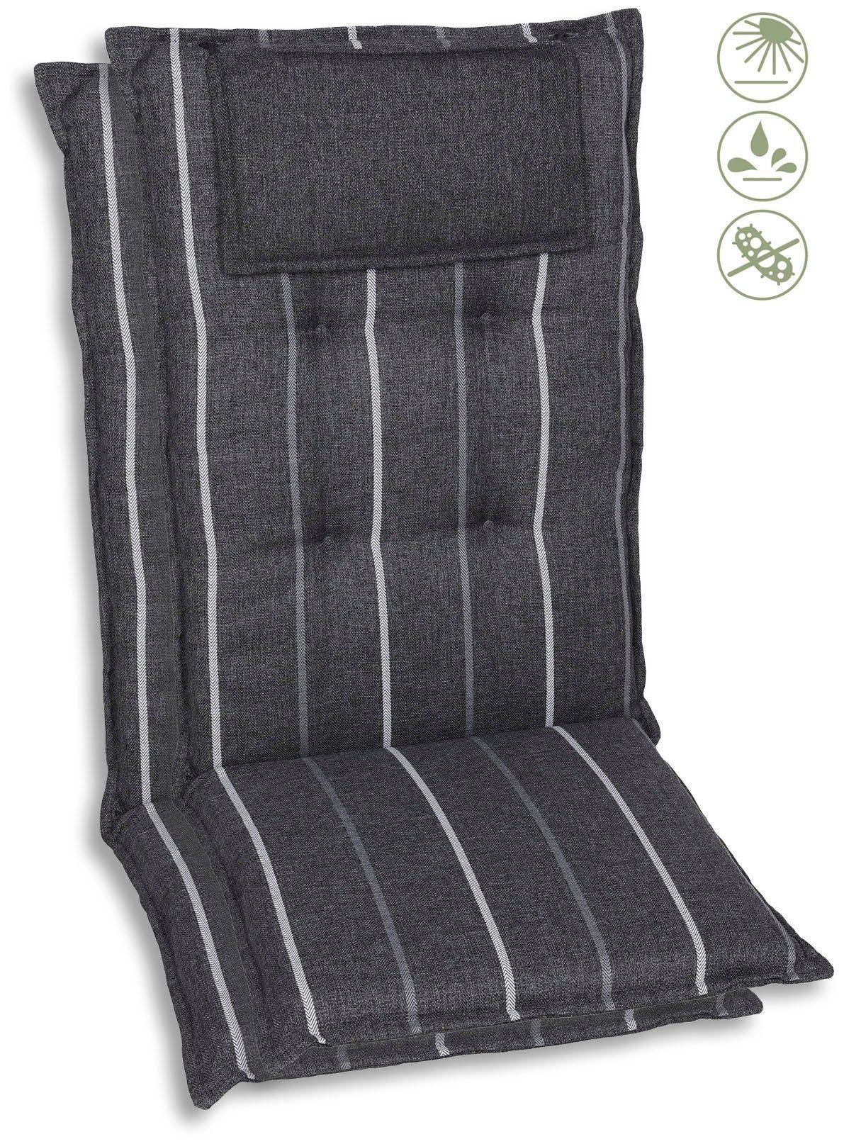 GO-DE Sesselauflage Sesselauflage hoch, (Set, 2 günstig online kaufen