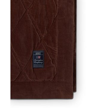 Wohndecke LEXINGTON Tagesdecke Quilted Organic Cotton Velvet Brown (160x240), Lexington