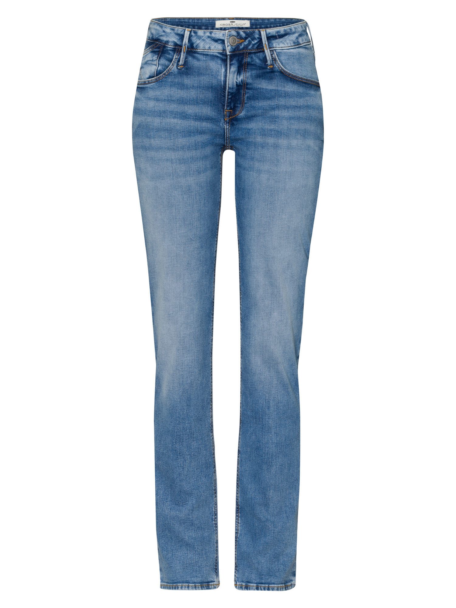 CROSS JEANS® Stretch-Jeans CROSS JEANS ROSE mid blue washed N487-076
