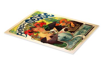 Posterlounge Forex-Bild Alfons Mucha, Bières de la Meuse I, Vintage Malerei