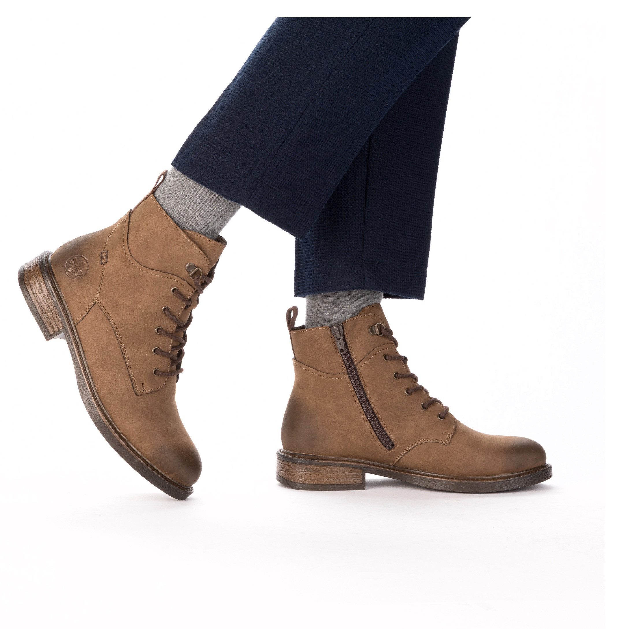 Rieker Schnürstiefelette Schnürboots, Casual-Boots in aktueller Used-Optik