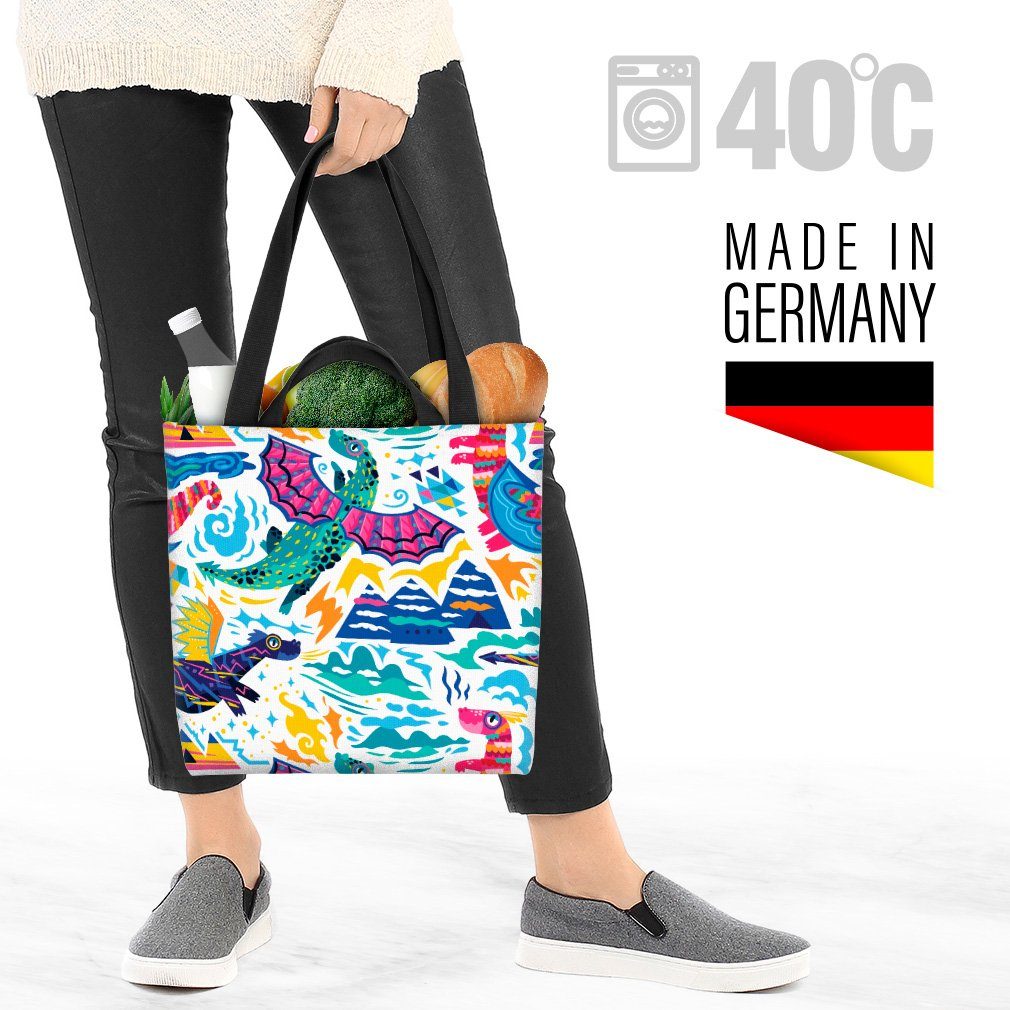 VOID Steinzeit Steinzeit (1-tlg), Dinos Dinos Drachen B Drachen Kinder Kinderzimmer Henkeltasche