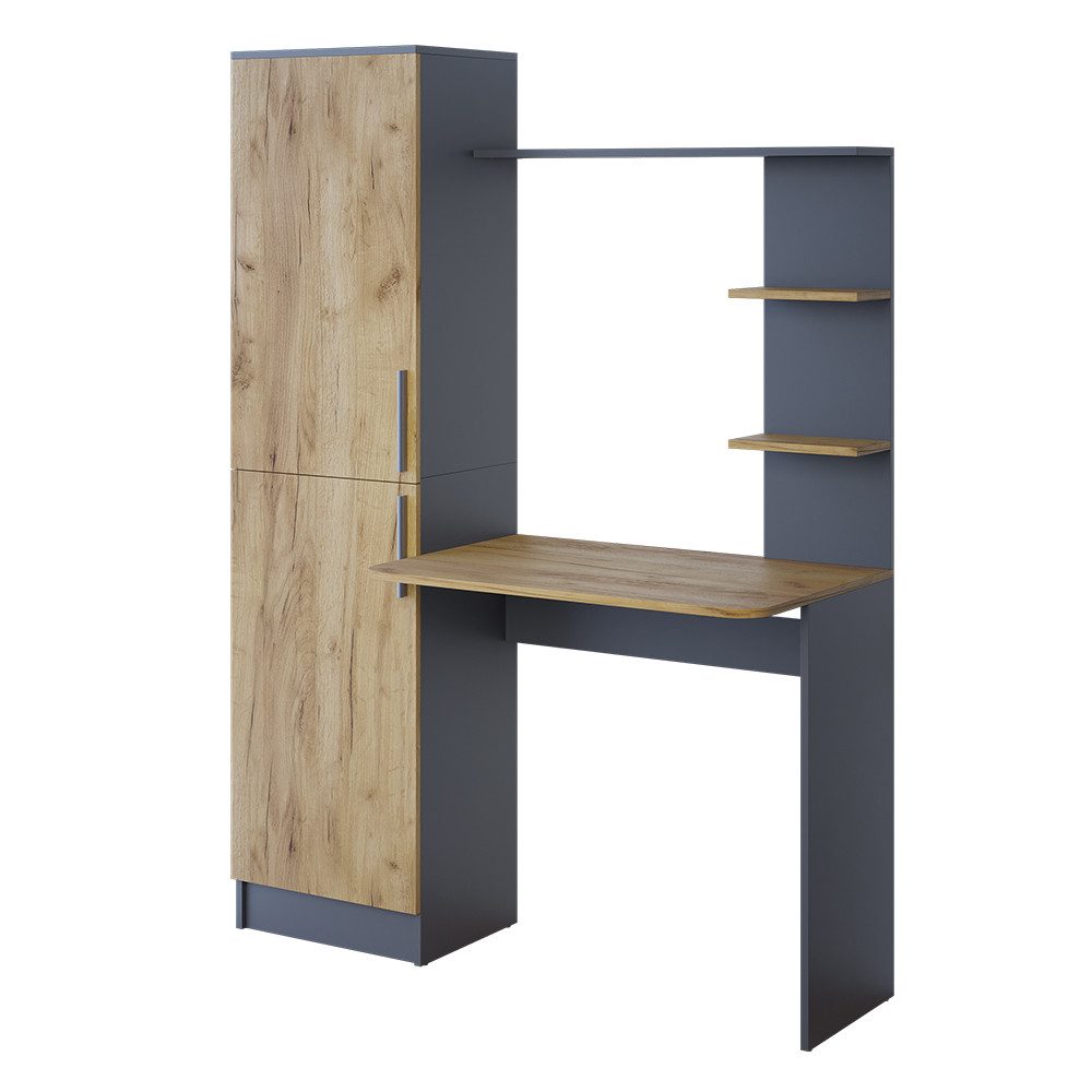 Vicco Schreibtisch Tessa, Anthrazit/Goldkraft Eiche, 122.9 x 33.4 cm günstig online kaufen