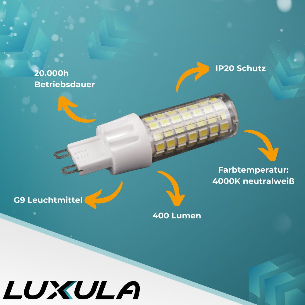 LUXULA LED-Leuchtmittel LUXULA LED-Leuchtmittel G9 7 W 4000 K Neutralweiß, G9, Neutralweiß