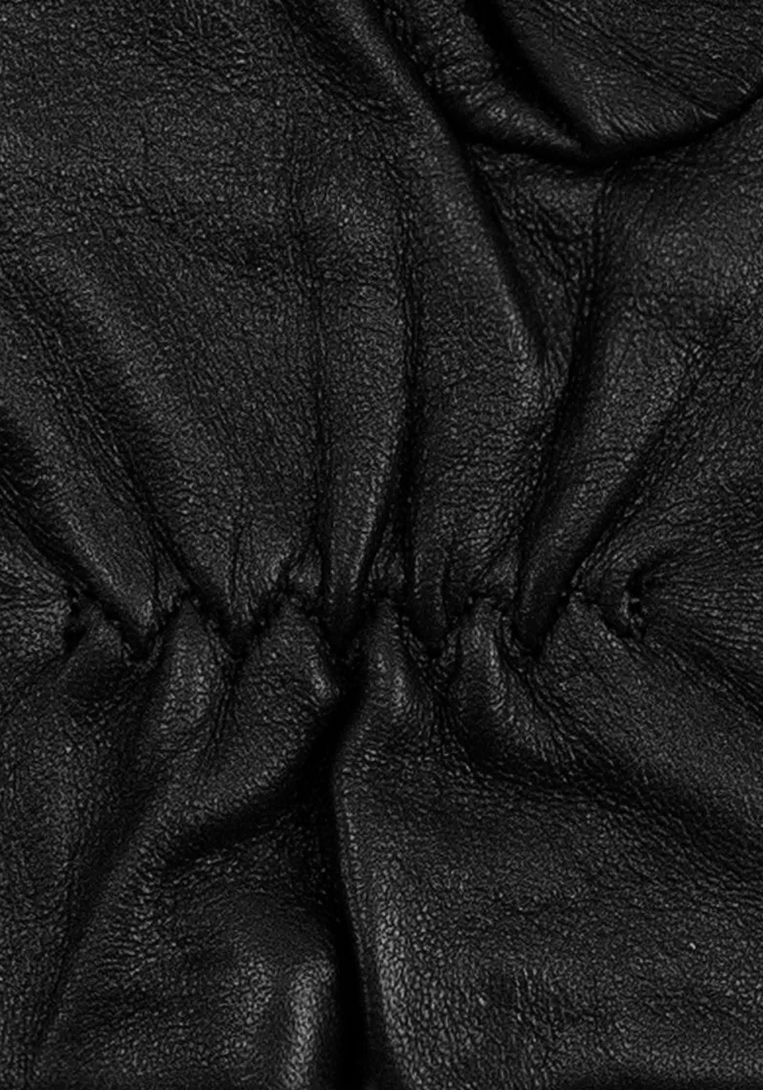 KESSLER Lederhandschuhe Chelsea Touchfunktion, Zierbiesen black Passform, schlanke