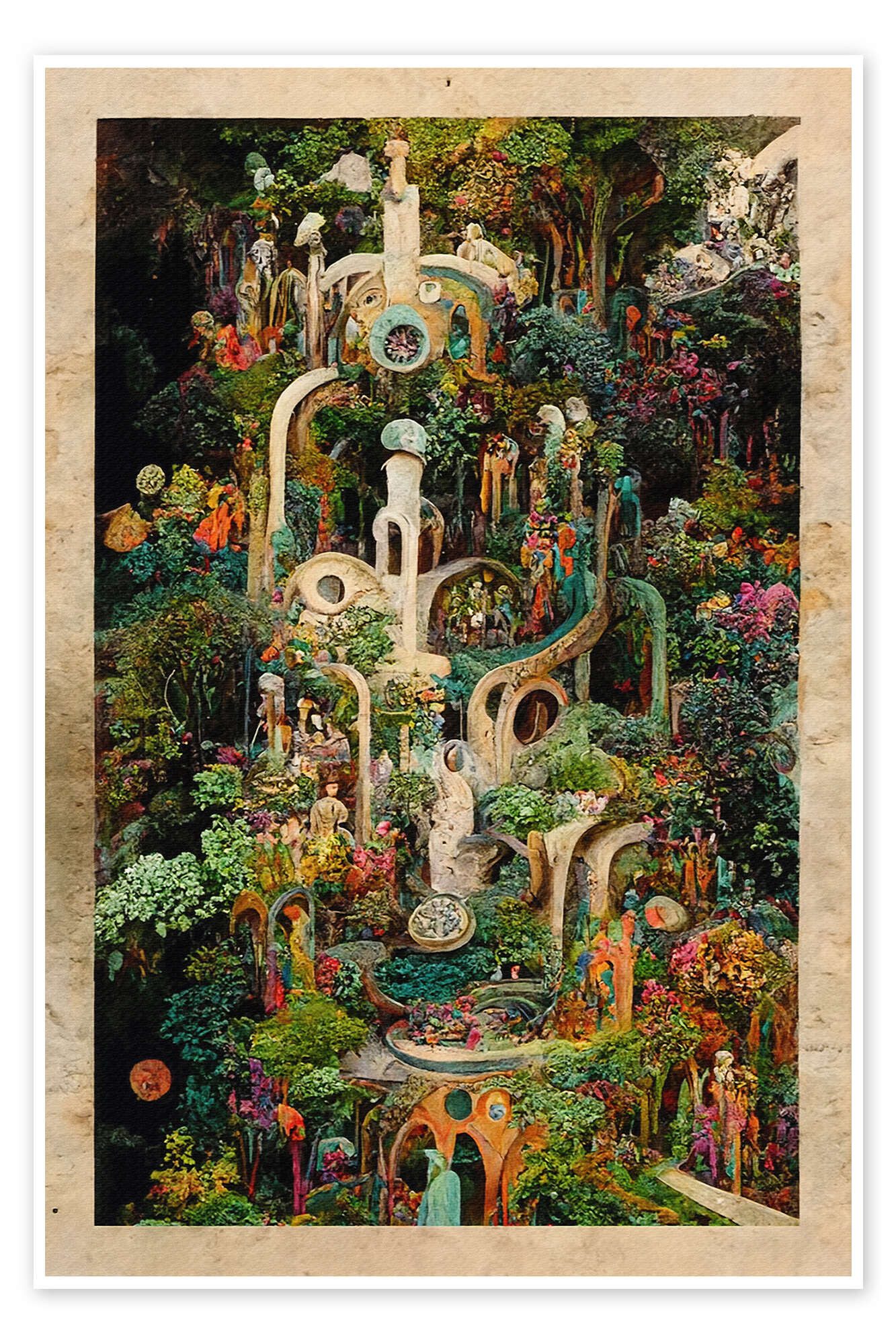 Posterlounge Wandbild Magische Gärten - Collage I, Mariusz Flont, erhältlich als Poster, Leinwandbild, Wandsticker oder Acrylglasbild