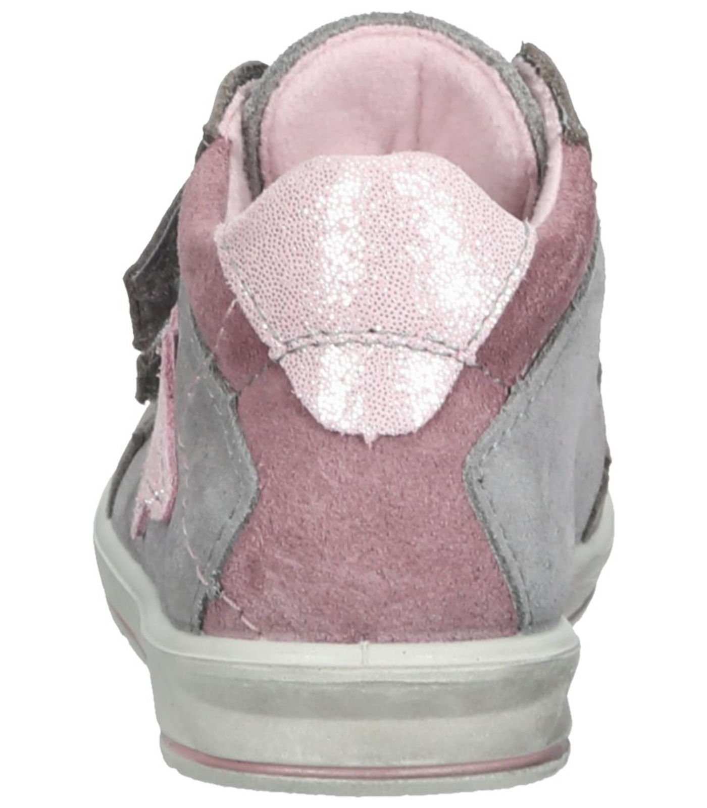 Ricosta Pepino Leder/Textil Grau Sneaker Sneaker Rosa