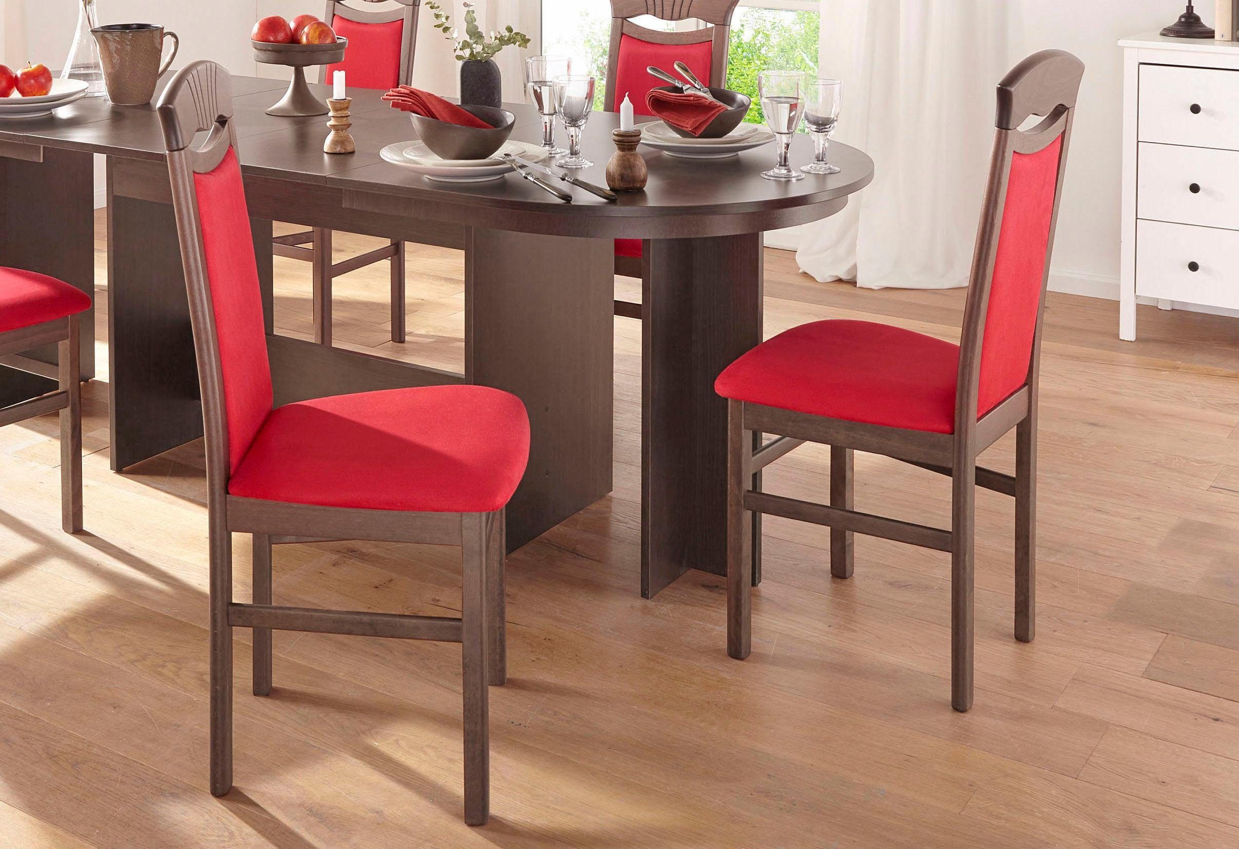 Esszimmerstuhl im 2er-Set, Bezug aus strapazierfähiger Microfaser