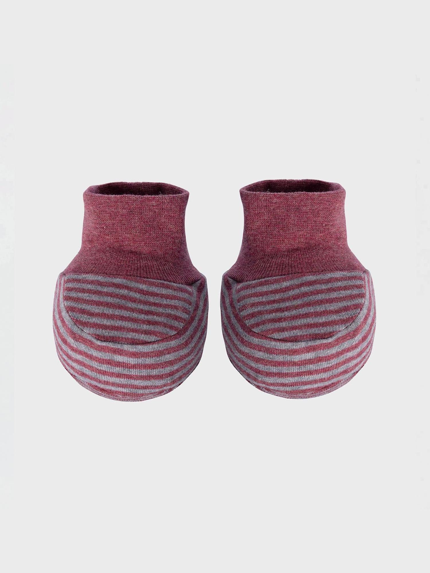 OrganicEra Füßlinge Baby Schuhe gestreift aus bio-baumwolle (1-Paar)