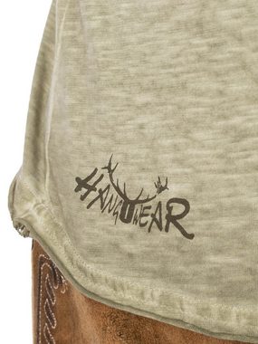 Hangowear Trachtenshirt T-Shirt BIER-NÄRRISCH oliv