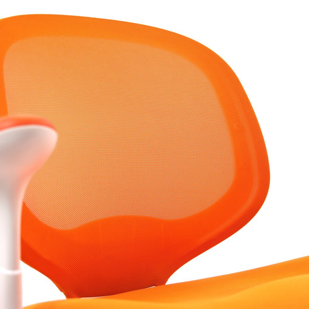 Fußstütze, Armlehnen, hjh KID Armlehnen Bürostuhl höhenverstellbare klappbare Orange Kinderstuhl mitwachsend, mit OFFICE ERGO Stoff/Netzstoff