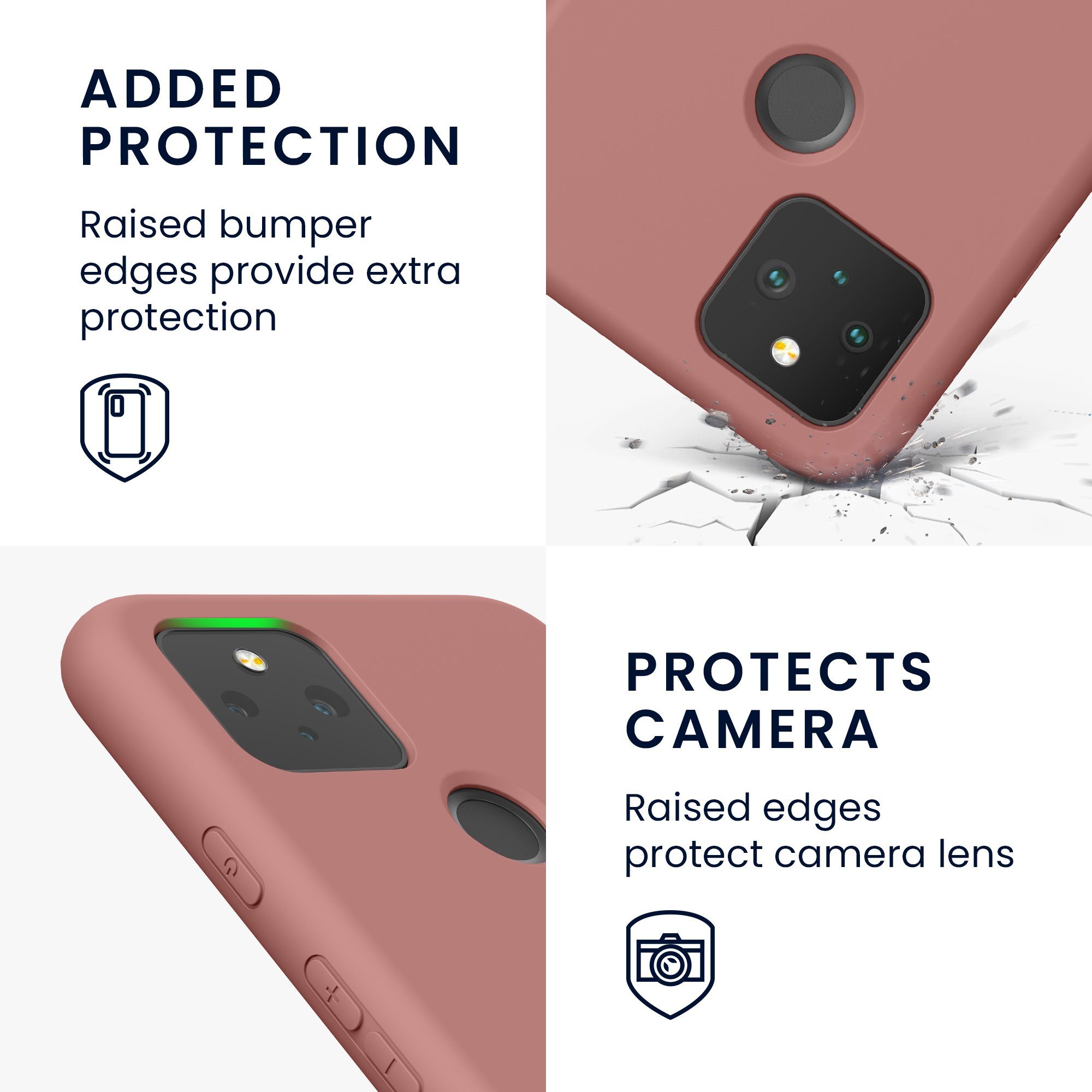 kwmobile Handyhülle Slim Case für Google Pixel 5, Hülle Silikon Handy - Handyhülle gummiert