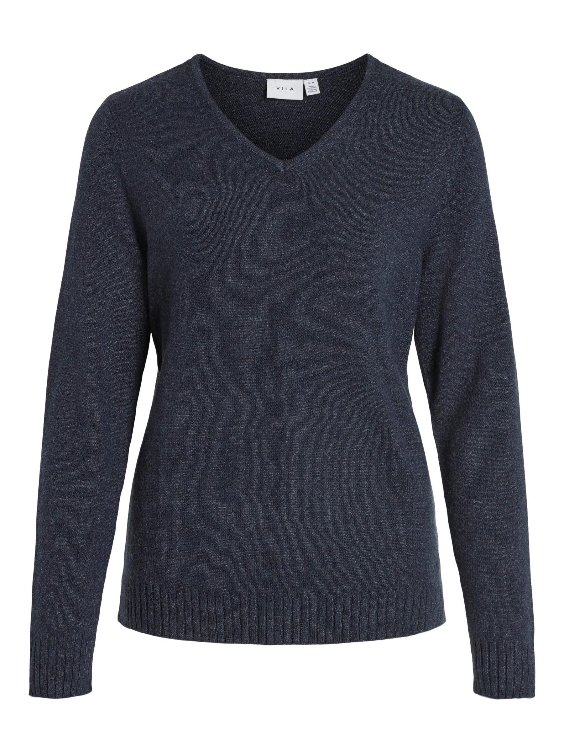 Vila Strickpullover Dünner Strickpullover Basic Stretch günstig online kaufen