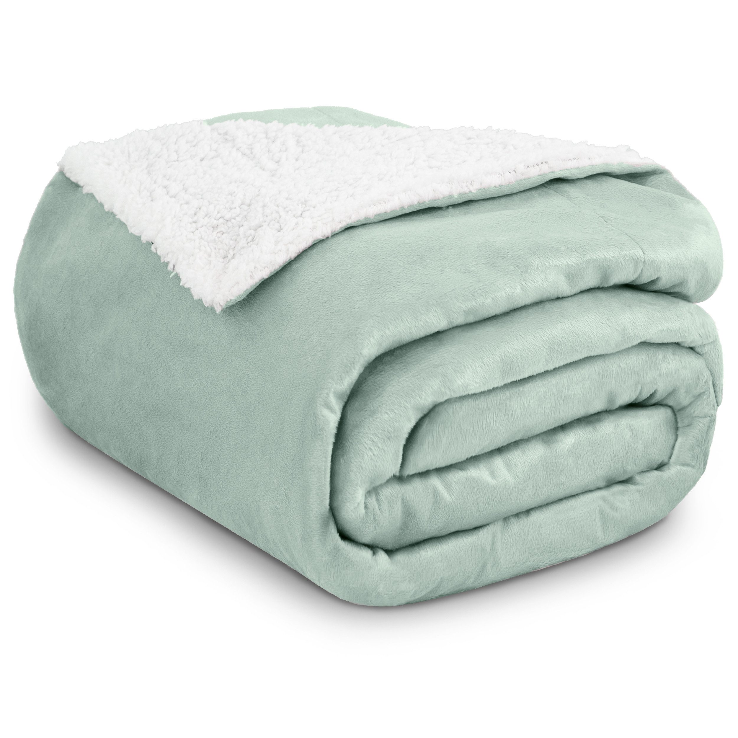 Wohndecke in Lammfell-Optik Kuscheldecke weich & flauschig - Sherpa Fleeced günstig online kaufen