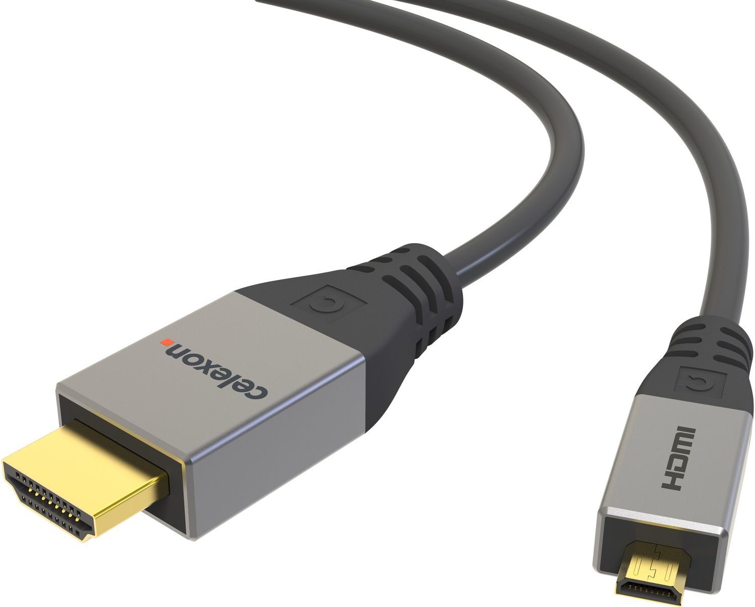 Celexon HDMI auf Micro HDMI Kabel mit Ethernet - 2.0a/b 4K 2,0m HDMI-Kabel, (200 cm), Professional Line
