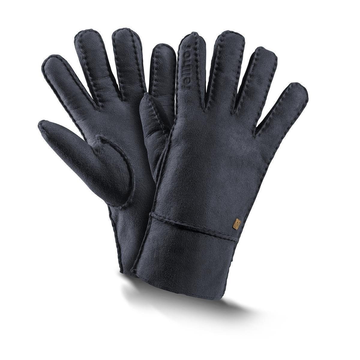 Trend Fellhof nachtblau 6-11 Leder Lammfell Finger-Handschuhe Unisex Lederhandschuhe