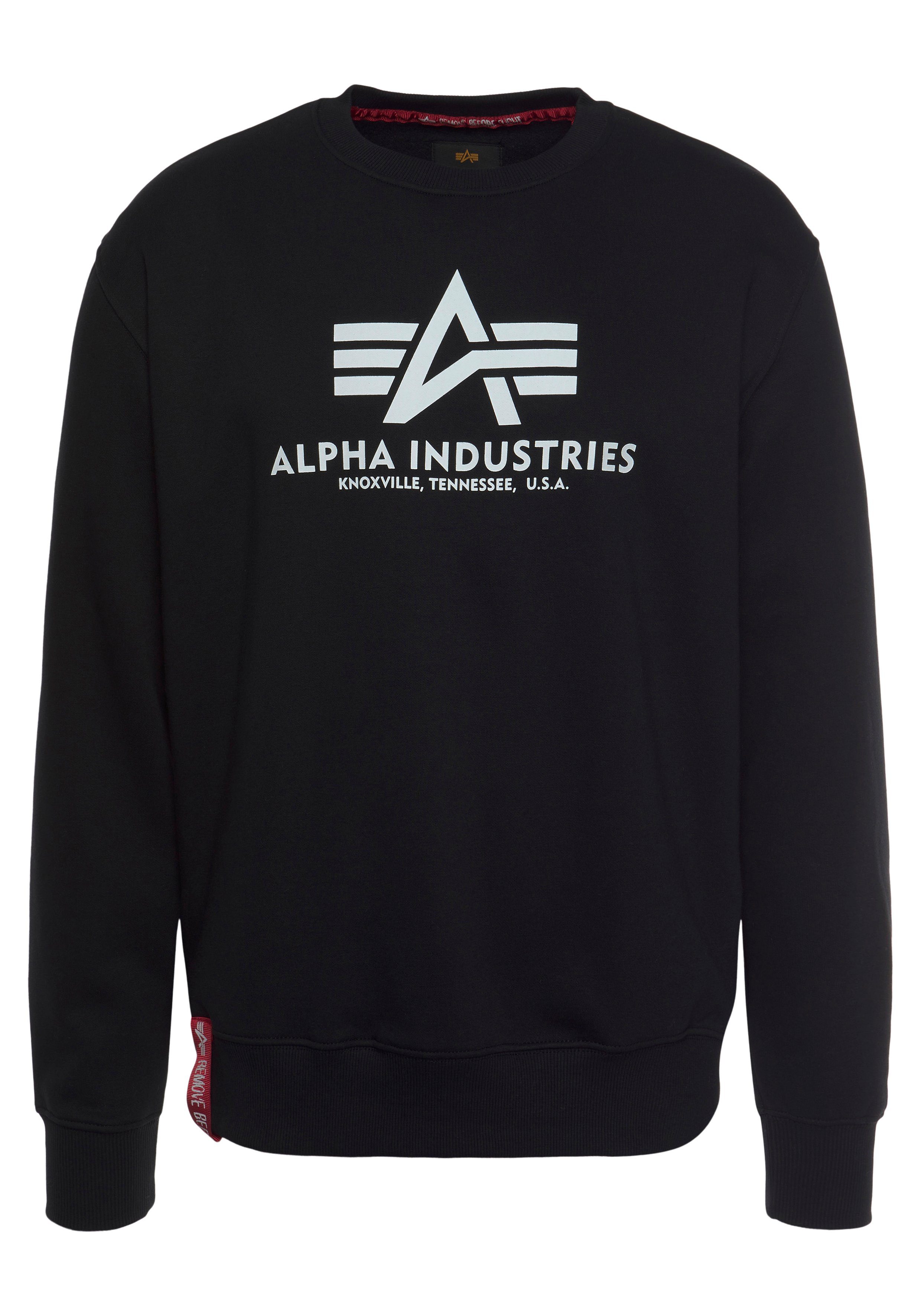 black Sweater Alpha Basic Sweatshirt Industries