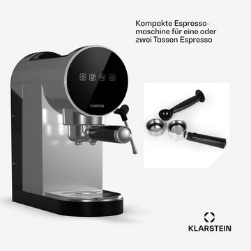 Klarstein Filterkaffeemaschine Furore, 0.9l Kaffeekanne, Kaffeemaschine 1360 W 20 Bar 2 Tassen