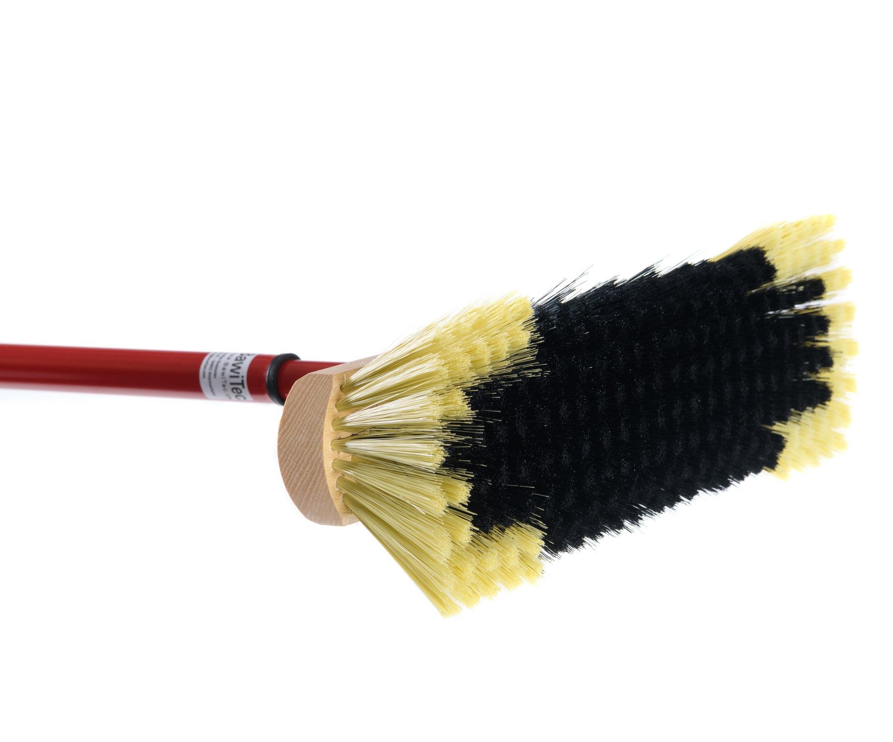 BawiTec Abziehbesen Qualitäts Zimmerbesen mit Teleskopstiel Besen mit Stiel, Fliesen, Laminat, Vinylböden, Parkettböden, PVC-Böden, Holzböden, Keramik, weiche Borsten, Teleskopstiel