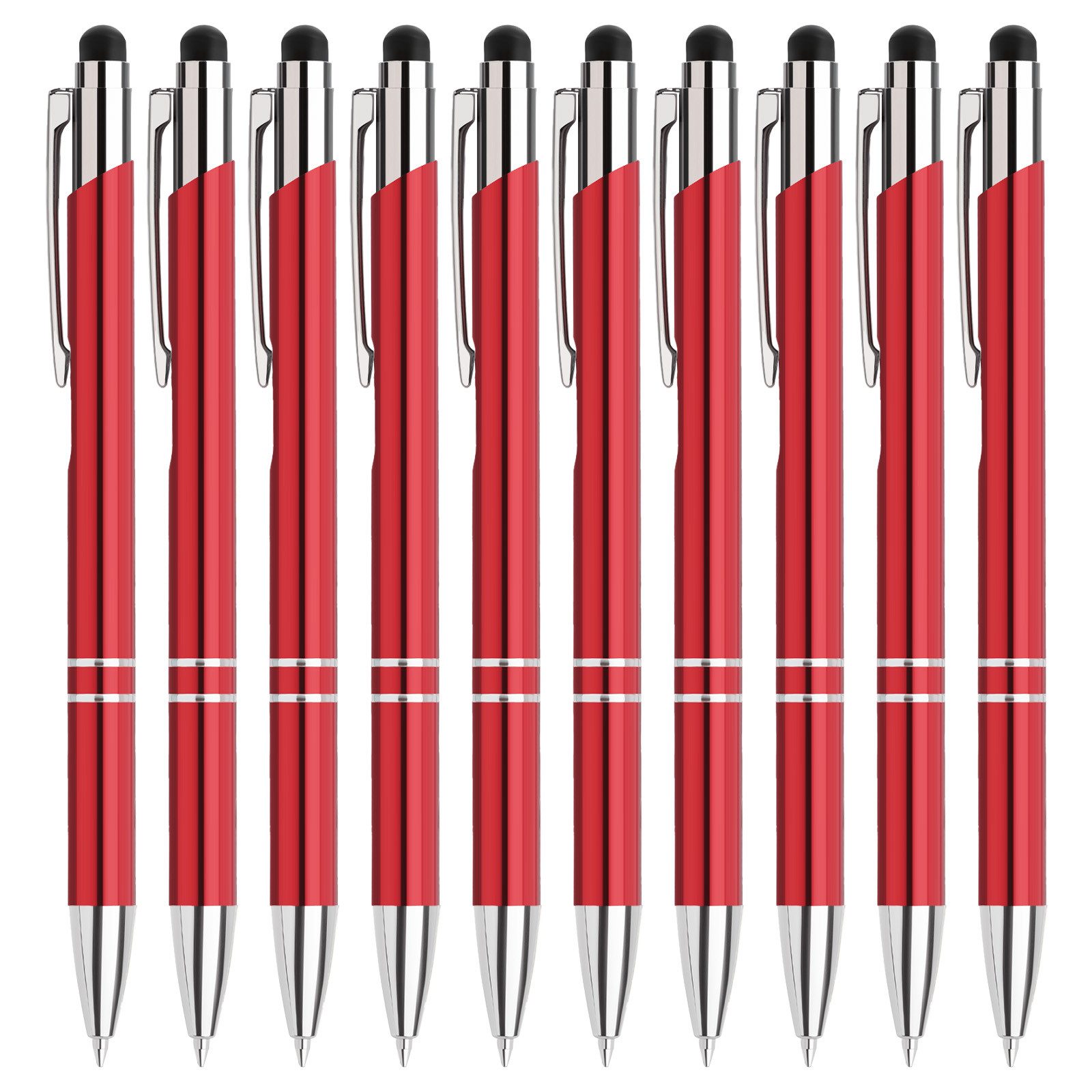 lindahandel Kugelschreiber 2-in-1 Kugelschreiber mit Touchscreen Stift, blaue Mine, (10-tlg), Kugelschreiber für Smartphone & Tablet, Büro & Schule