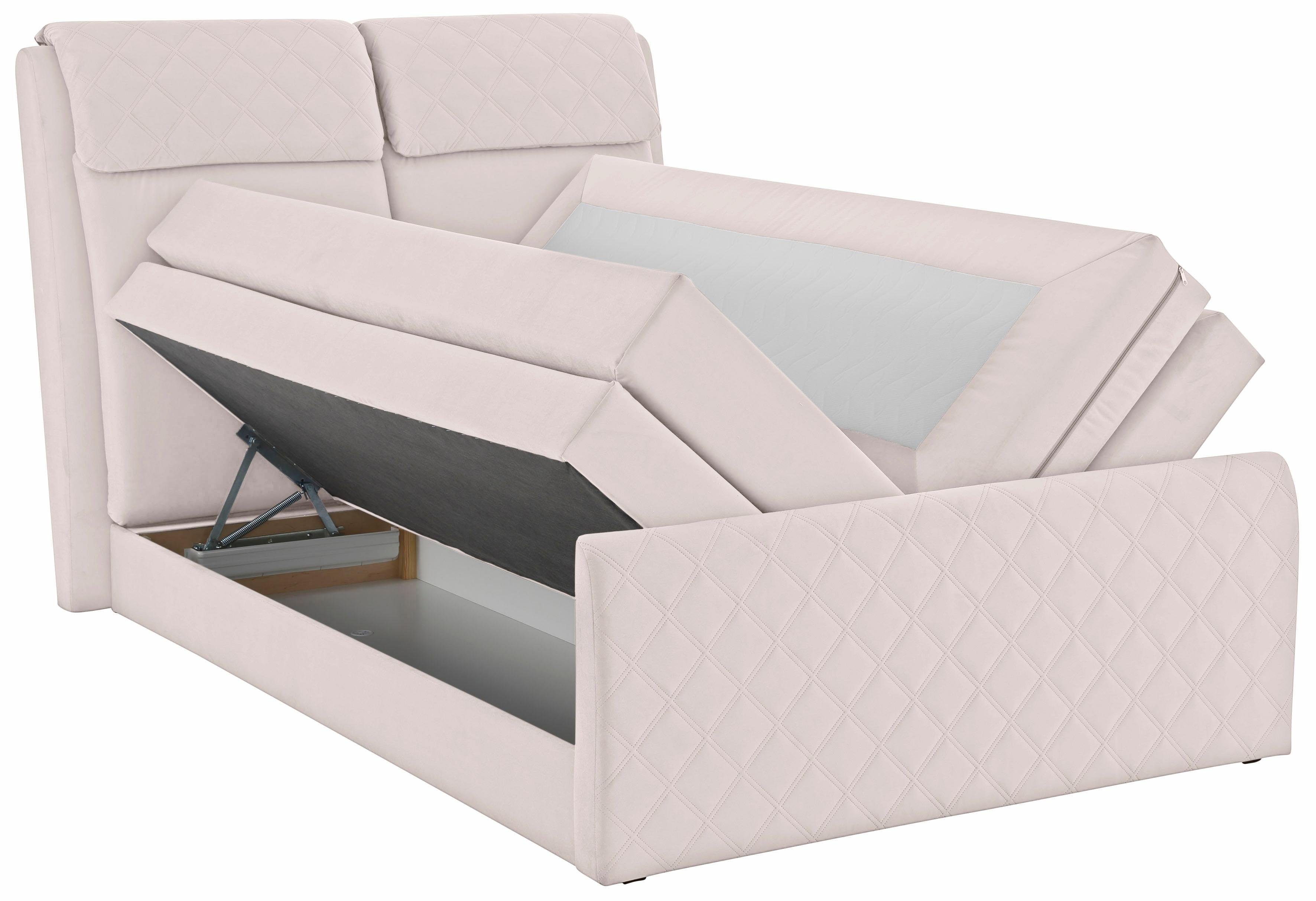Boxspringbett CHESTER von HOME AFFAIRE - Stauraumbettkasten