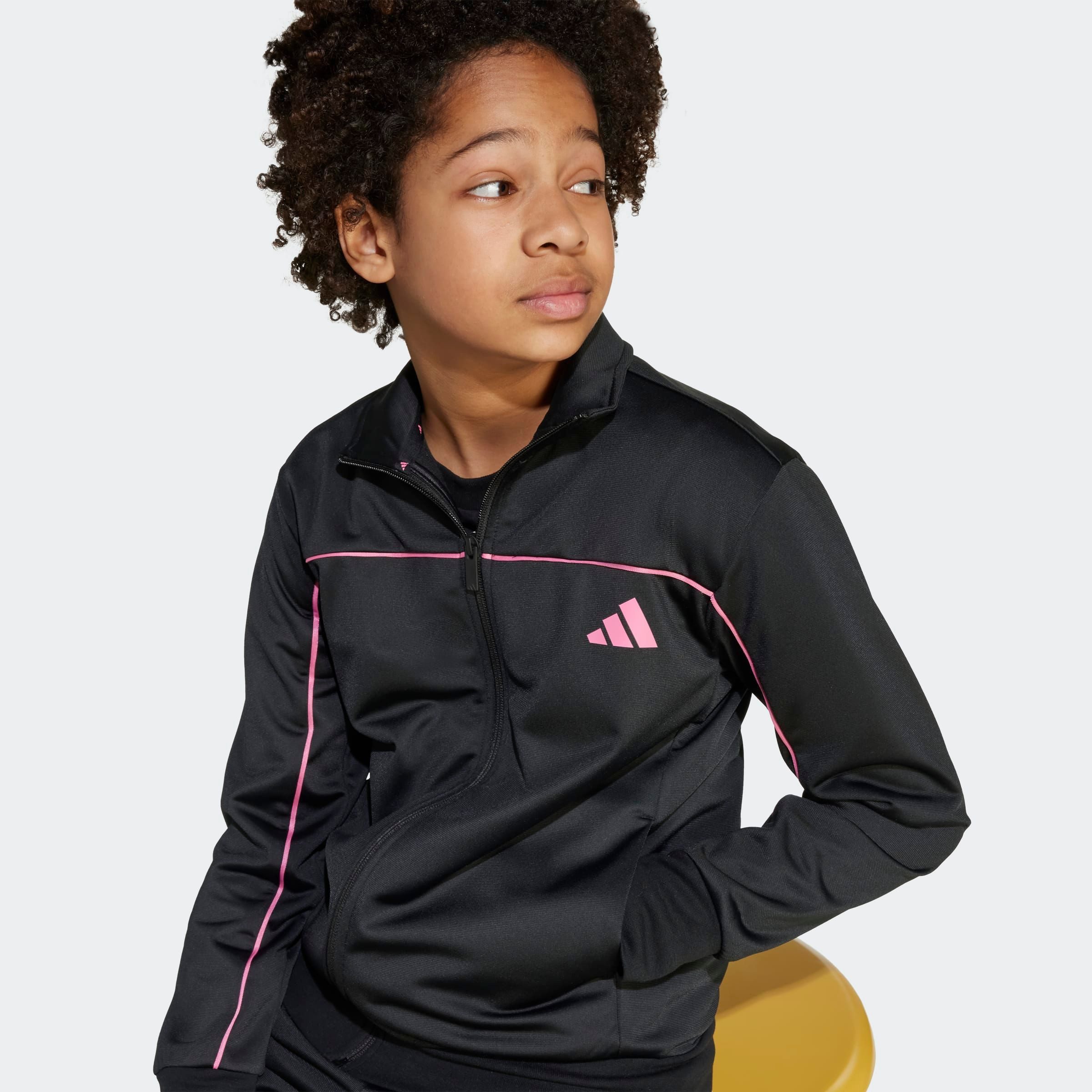 adidas Sportswear Trainingsanzug J CP TR TS (2-tlg), für Kinder und Teens, zweiteiliges Set, mit Stehkragen