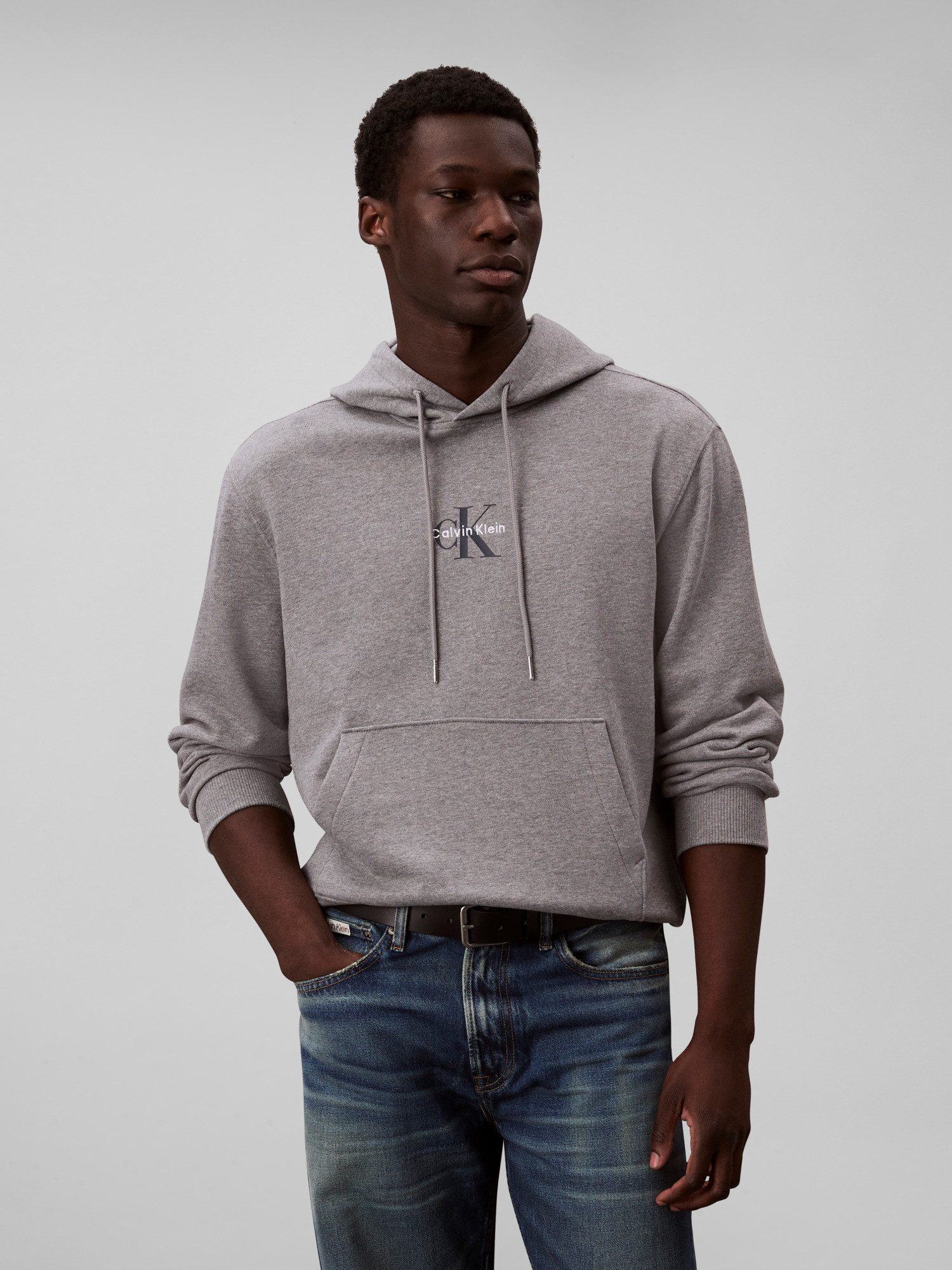 Calvin Klein Jeans Sweatshirt LS EU 350TERRY MICRO MONOLOGO HO Kapuze, regu günstig online kaufen