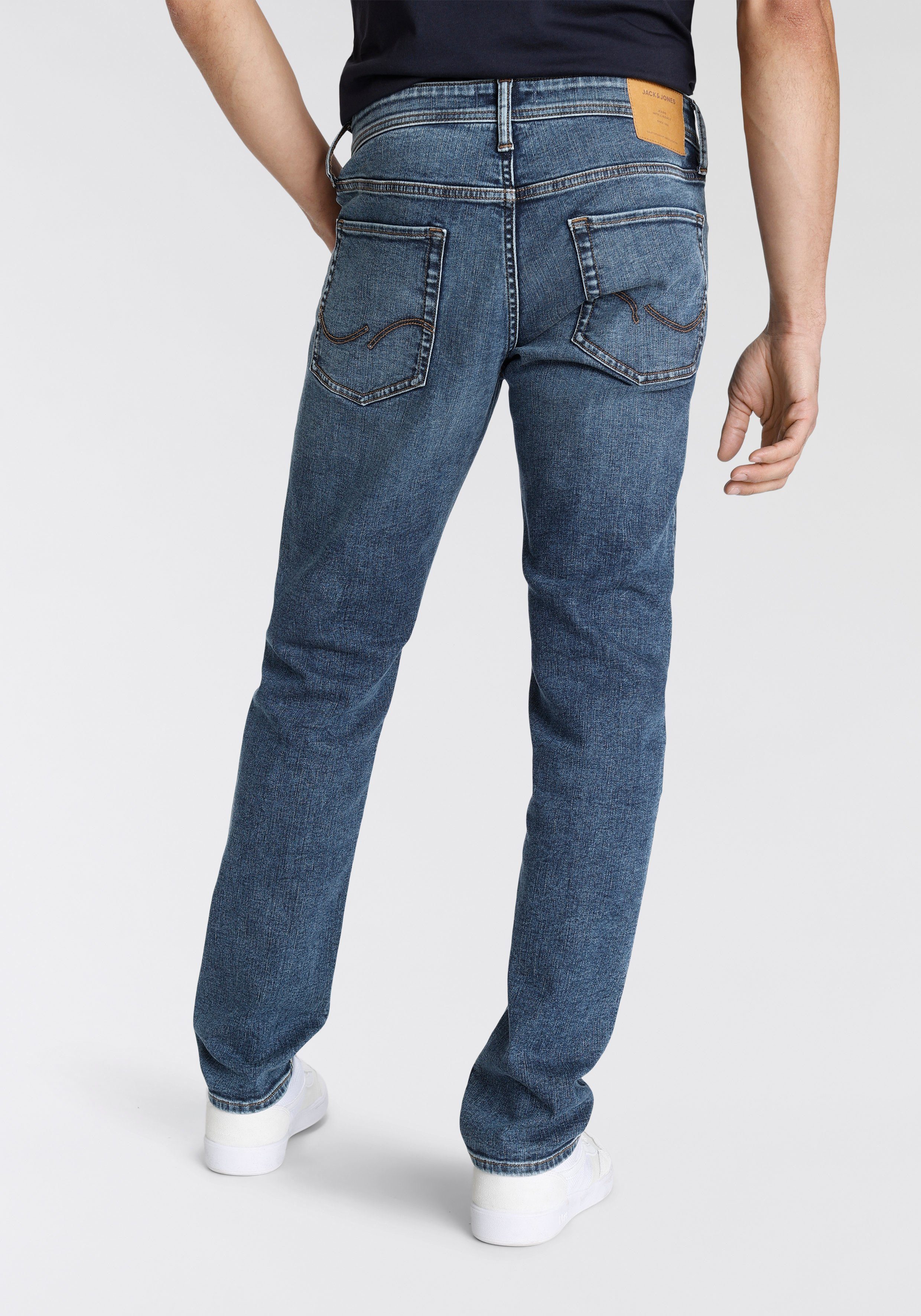 Jack & Jones Slim-fit-Jeans JJIGLENN – Jeans mit Stretch und figurbetonter Silhouette Used, modisch, slim fit, Denim/Jeans