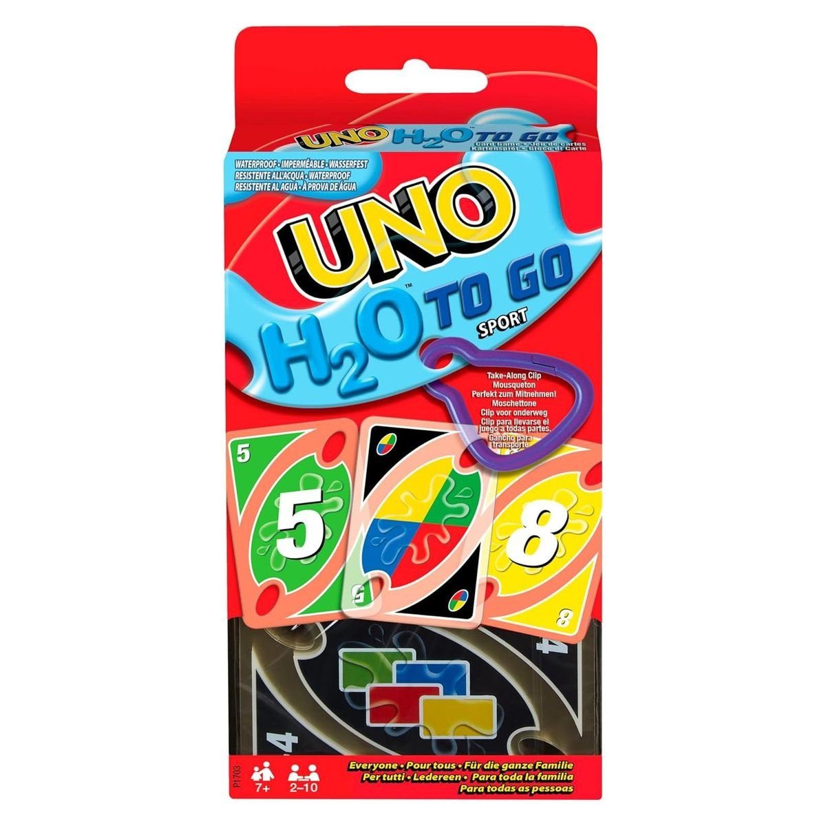 Mattel® Spiel, Mattel P1703 - Mattel Games - UNO H2O To Go, Kartenspiel