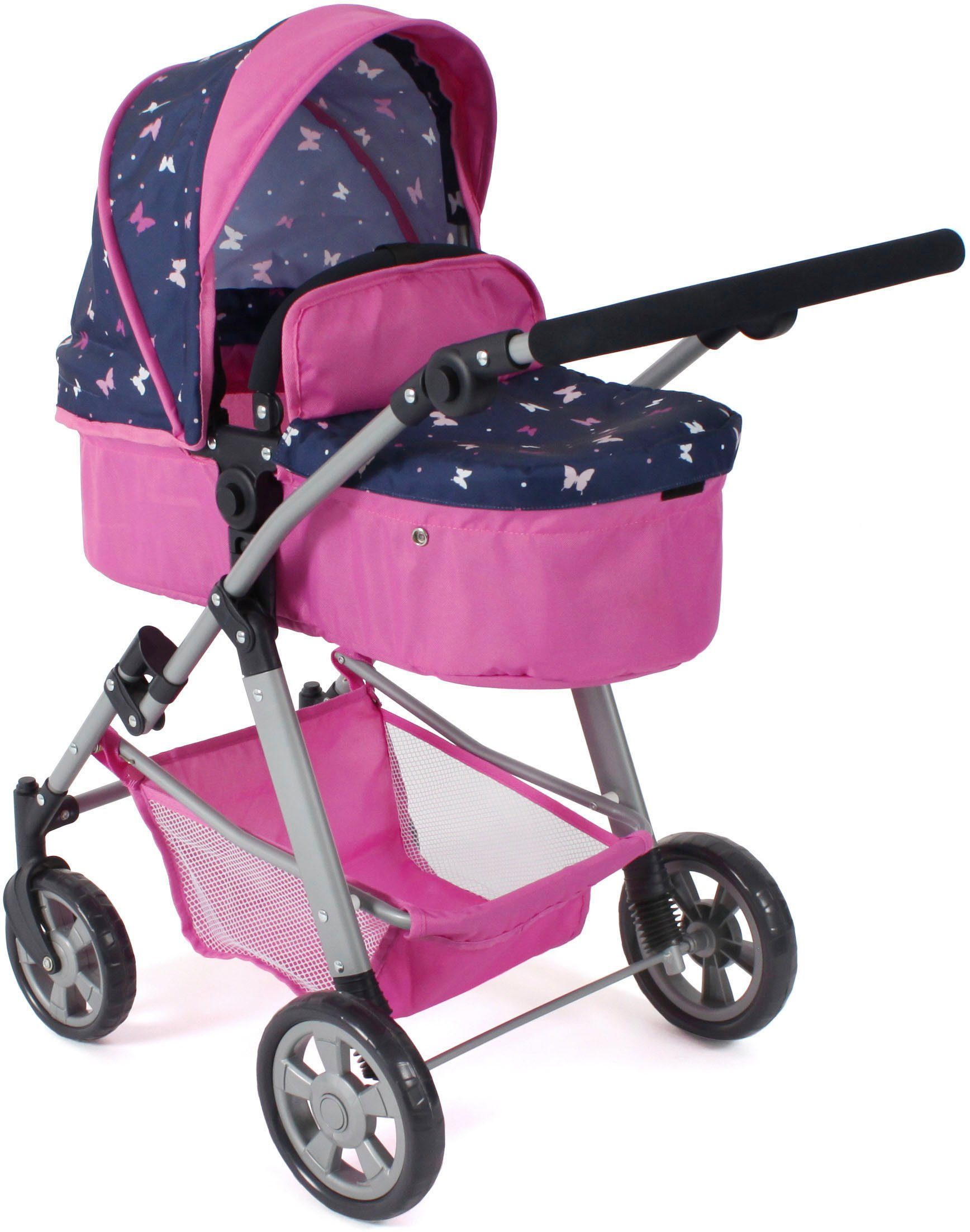 CHIC2000 Kombi-Puppenwagen Nele, Butterfly, rosa