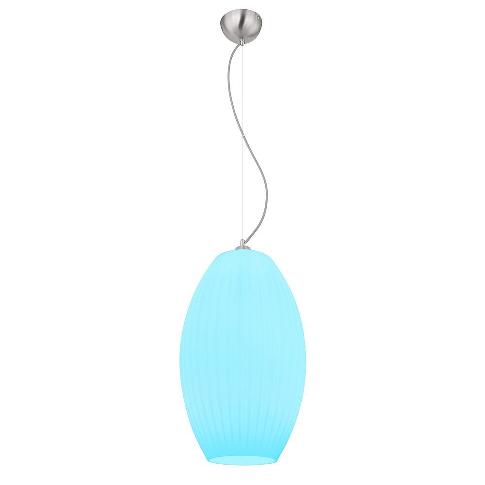 GLOBO LIGHTING LED-Hängeleuchte, Leuchtmittel inklusive, Warmweiß, RGB LED Hängelampe Pendellampe Pendelleuchte Glasschirm Fernbedienung