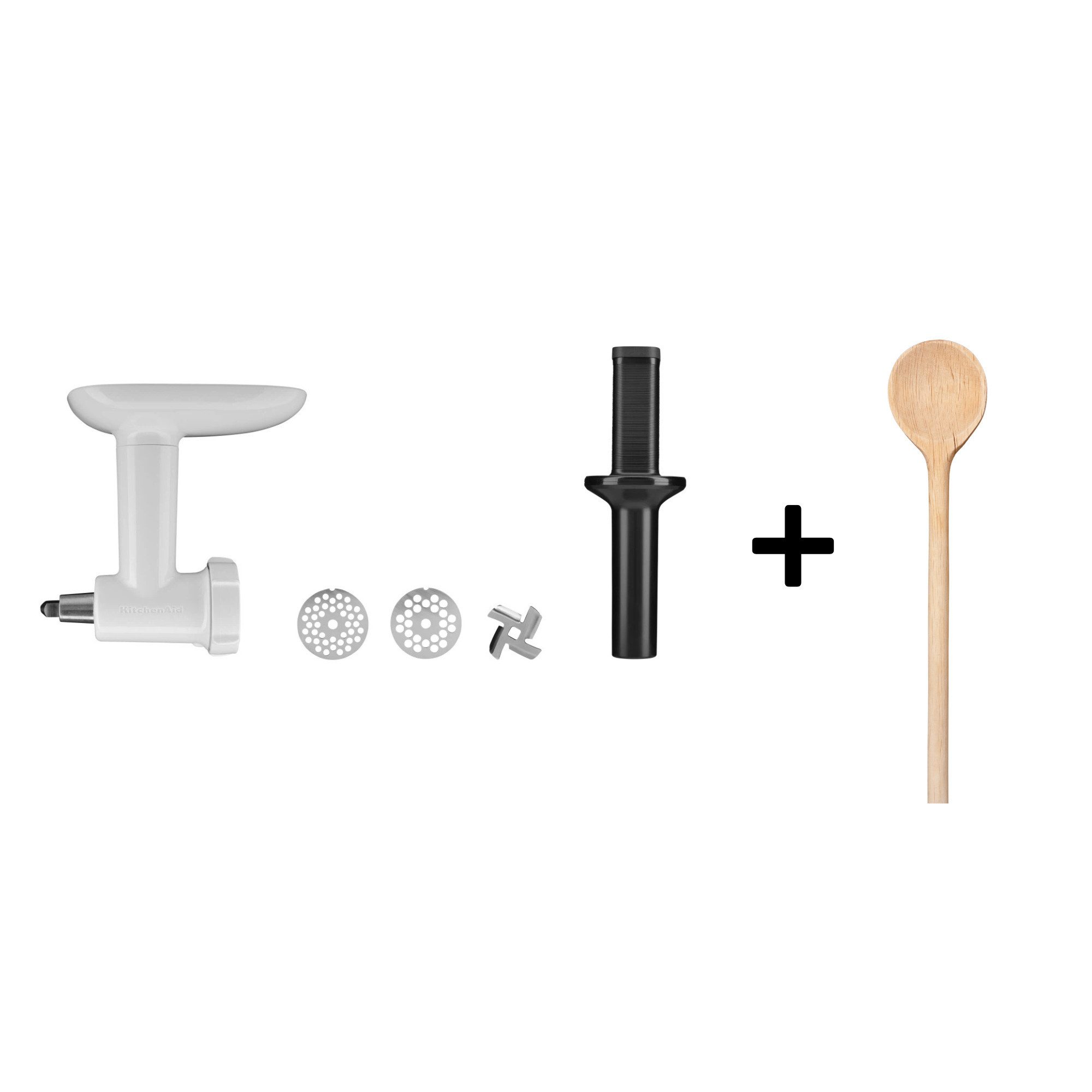 KitchenAid Küchenmaschine KitchenAid Fleischwolf 5KSMFGA Gr. 5 + gratis Holzlöffel