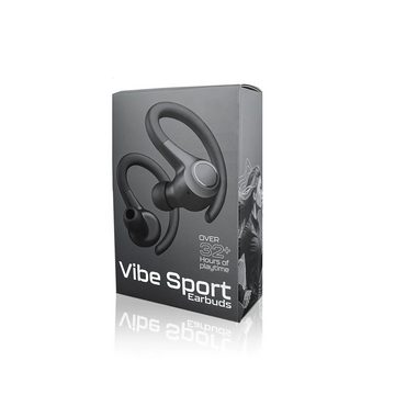 SonidoLab Vibe Sport In-Ear-Kopfhörer (32h Bluetooth 5-Spielzeit, kleinste Passform aller Zeiten, Dual Connect, IP55 Schweiß & Spritzwasserschutz, automatisches einschalten & verbinden, Vibe Sport Earbuds kabellose In-Ear Bluetooth Kopfhörer, 32h Bluetoot)