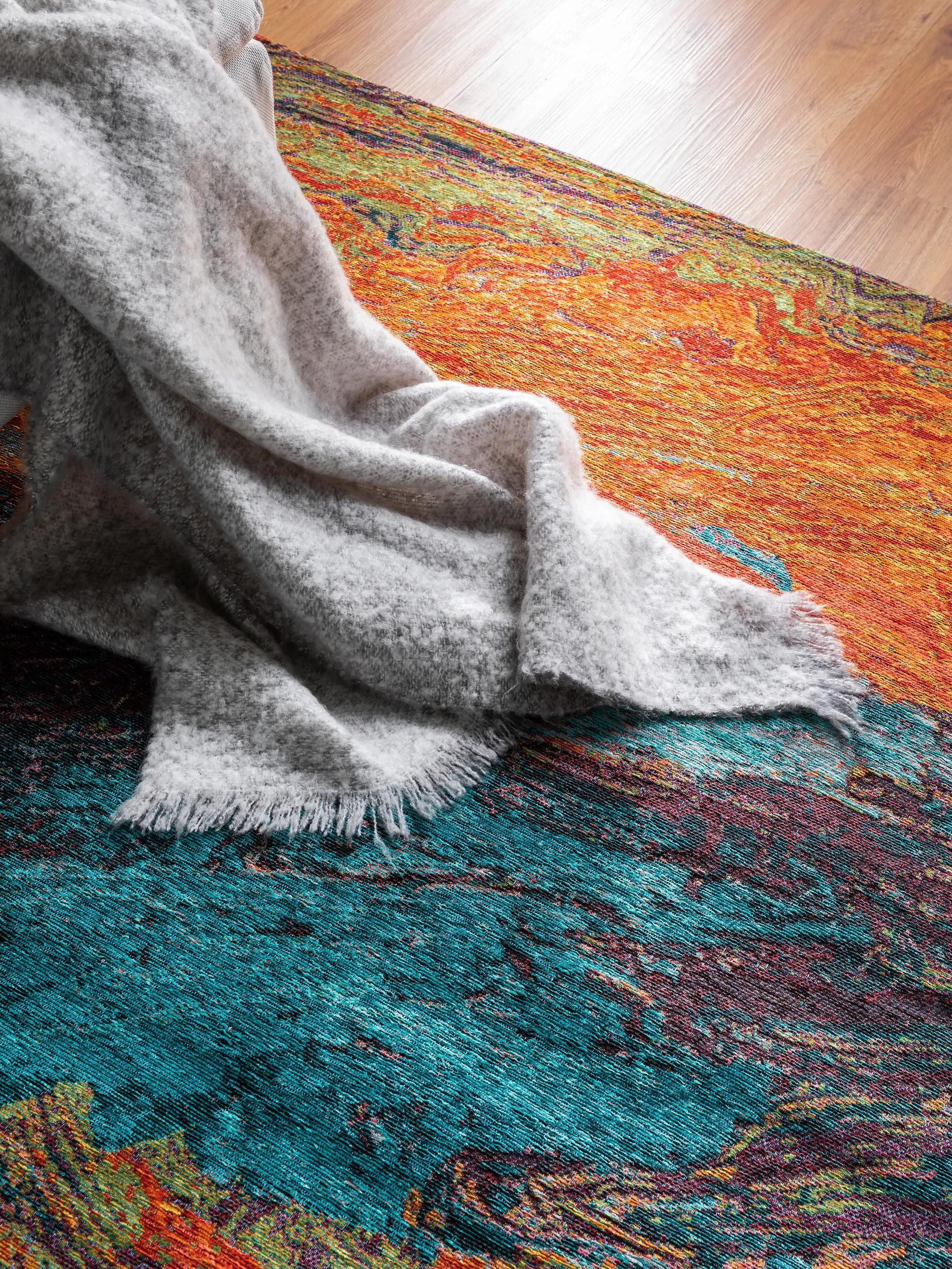 benuta Teppich Stay, rechteckig, Höhe: 5 mm, Wolle, Teppich Wohnzimmer, Schlafzimmer, Esszimmer, Flur, Hygge & Cozy