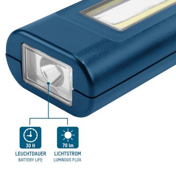 ANSMANN AG LED Arbeitsleuchte Akku LED Werkstattlampe mit 450 Lumen - USB Arbeitsleuchte kabellos, COB-LED