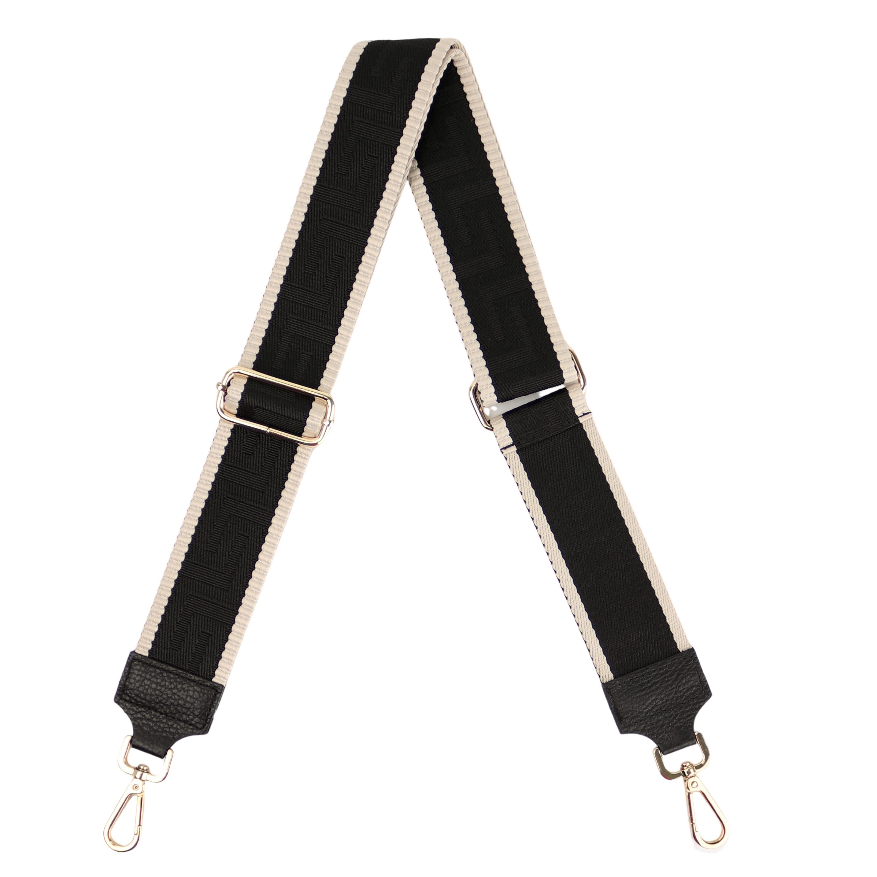 MIRROSI Schulterriemen Made in Italy aus Echtleder Schultergurt für Tasche zum Wechseln (Mit GOLDENEN Karabinern, 1x Taschengurt, Bohemian Style)