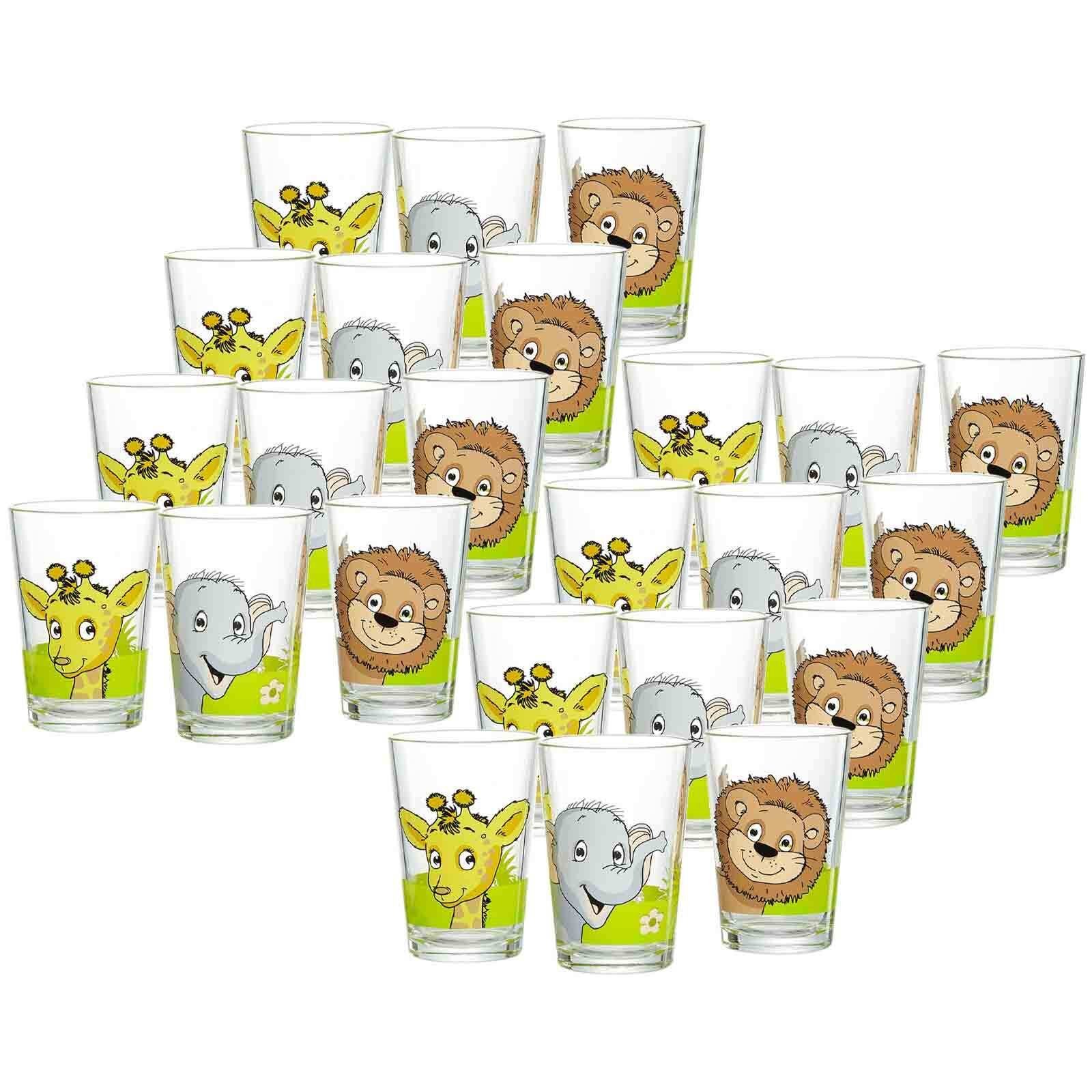 Ritzenhoff & Breker Kinderbecher Dschungeltiere Kindergläser 205 ml 24-tlg., 24-tlg., Glas
