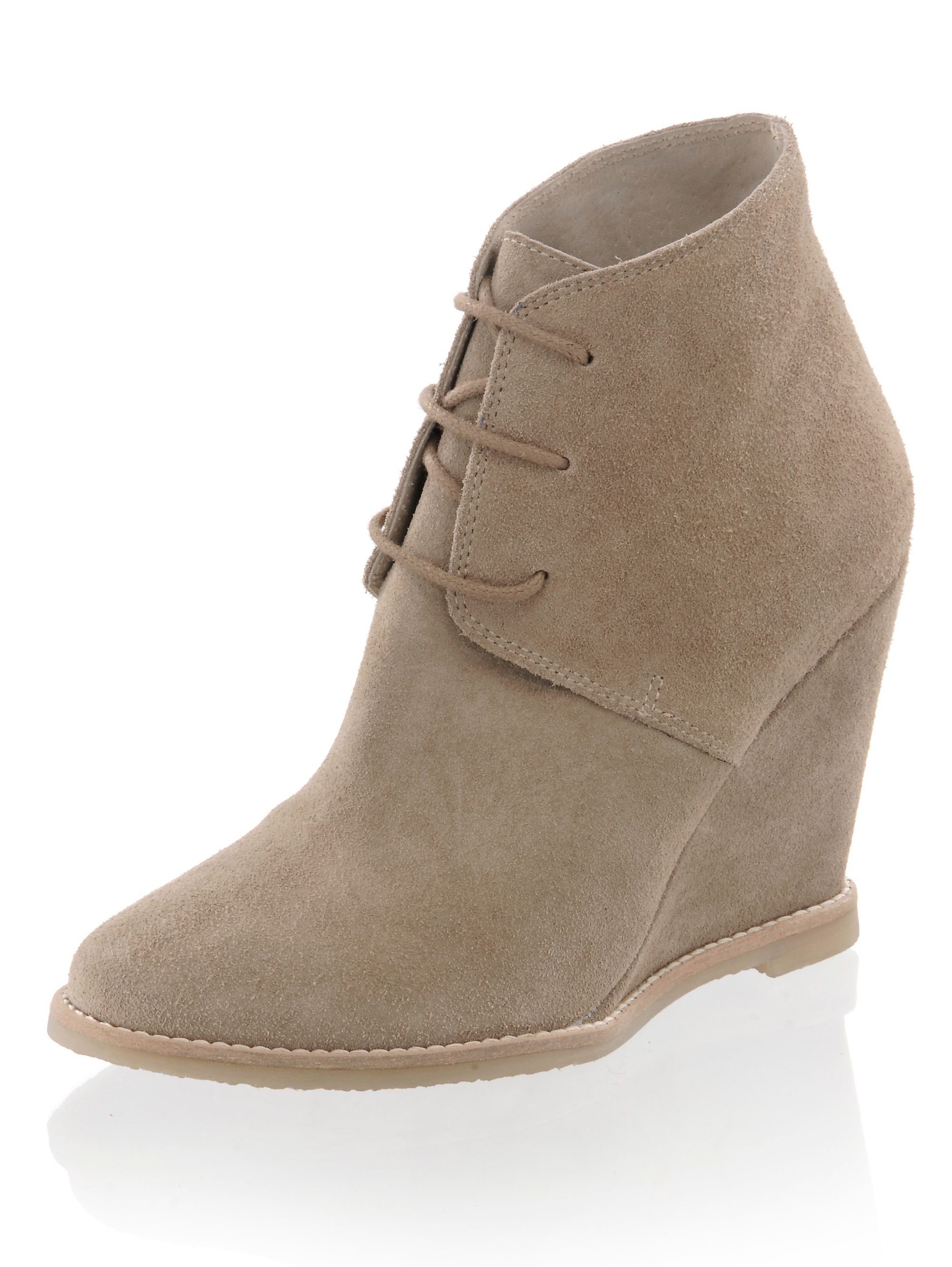 Alba Moda Stiefelette mit Keilabsatz, Aus weichem Rindsveloursleder online  kaufen | OTTO