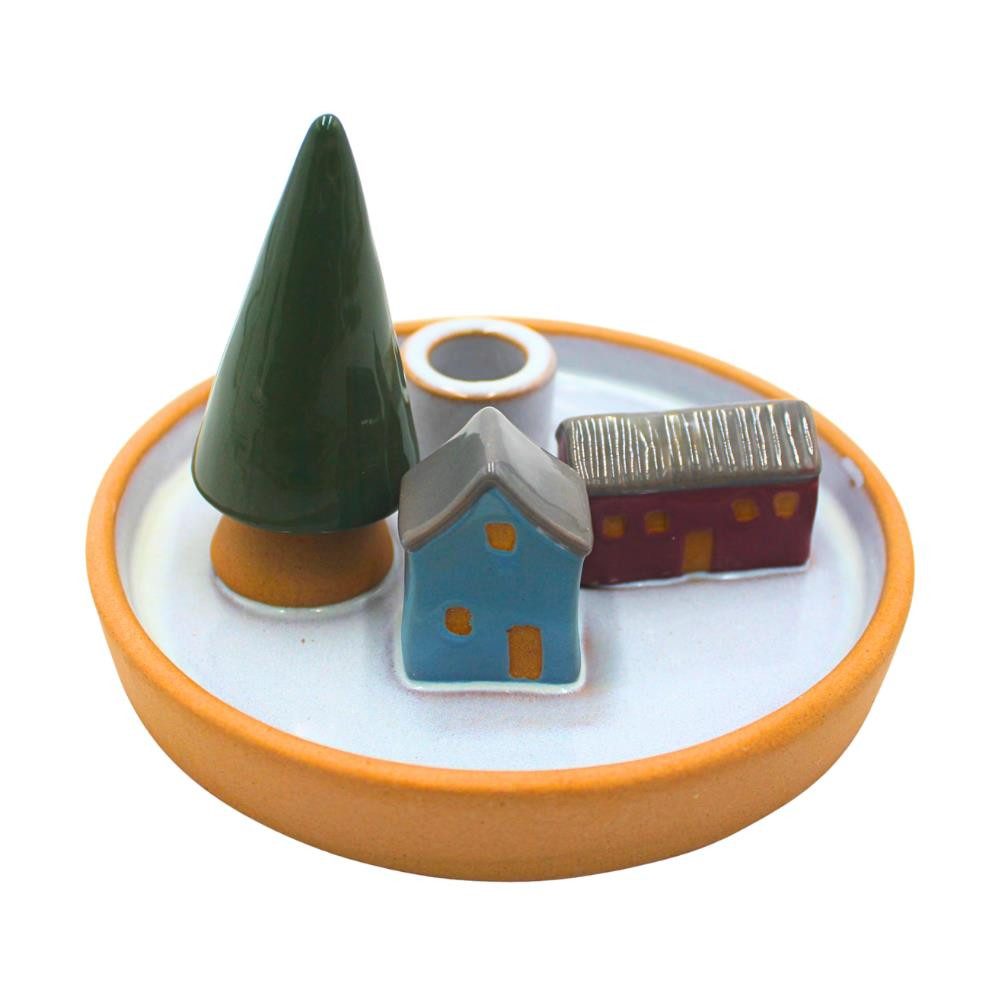 Dekohelden24 Holzkiste Kerzenständer in verschiedenen Varianten, Kerzenhalter mit Häuser