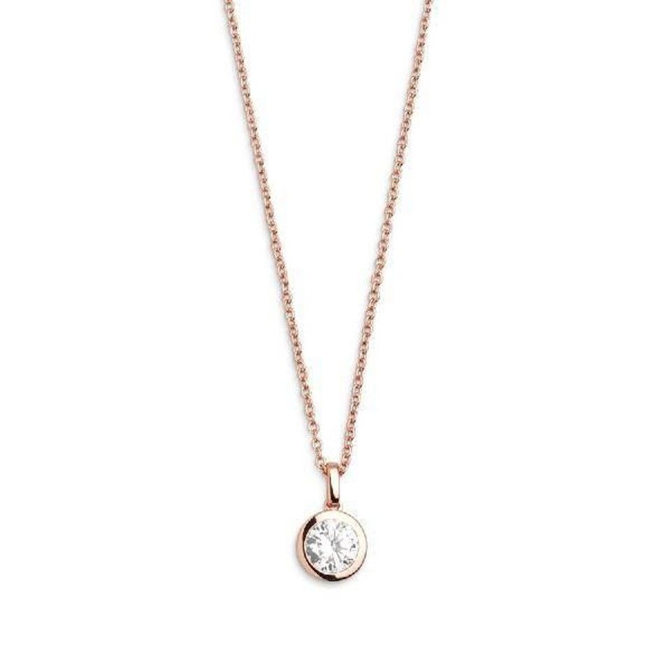 XENOX Kette mit Anhänger XENOX Kette mit Anhänger Damen "Silver Circle" Silber Rosévergoldet