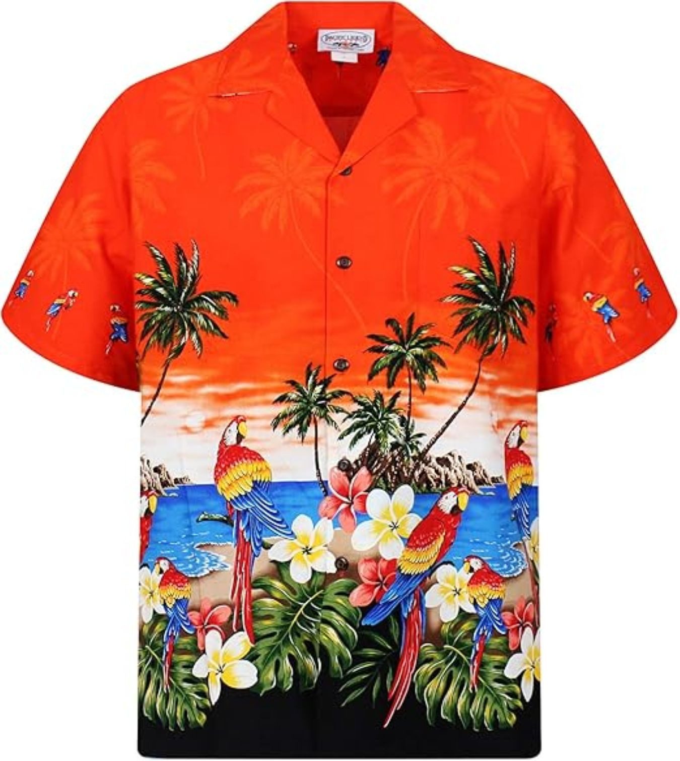 Pacific Legend Hawaiihemd Papagei mit Schwarz günstig online kaufen