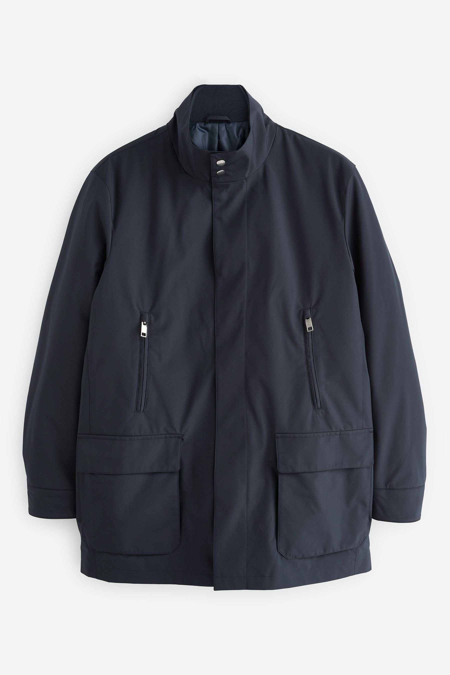 Next Regenmantel Wasserabweisende Jacke, Trichterkragen, 4 Taschen (1-tlg) Navy | Regenmäntel