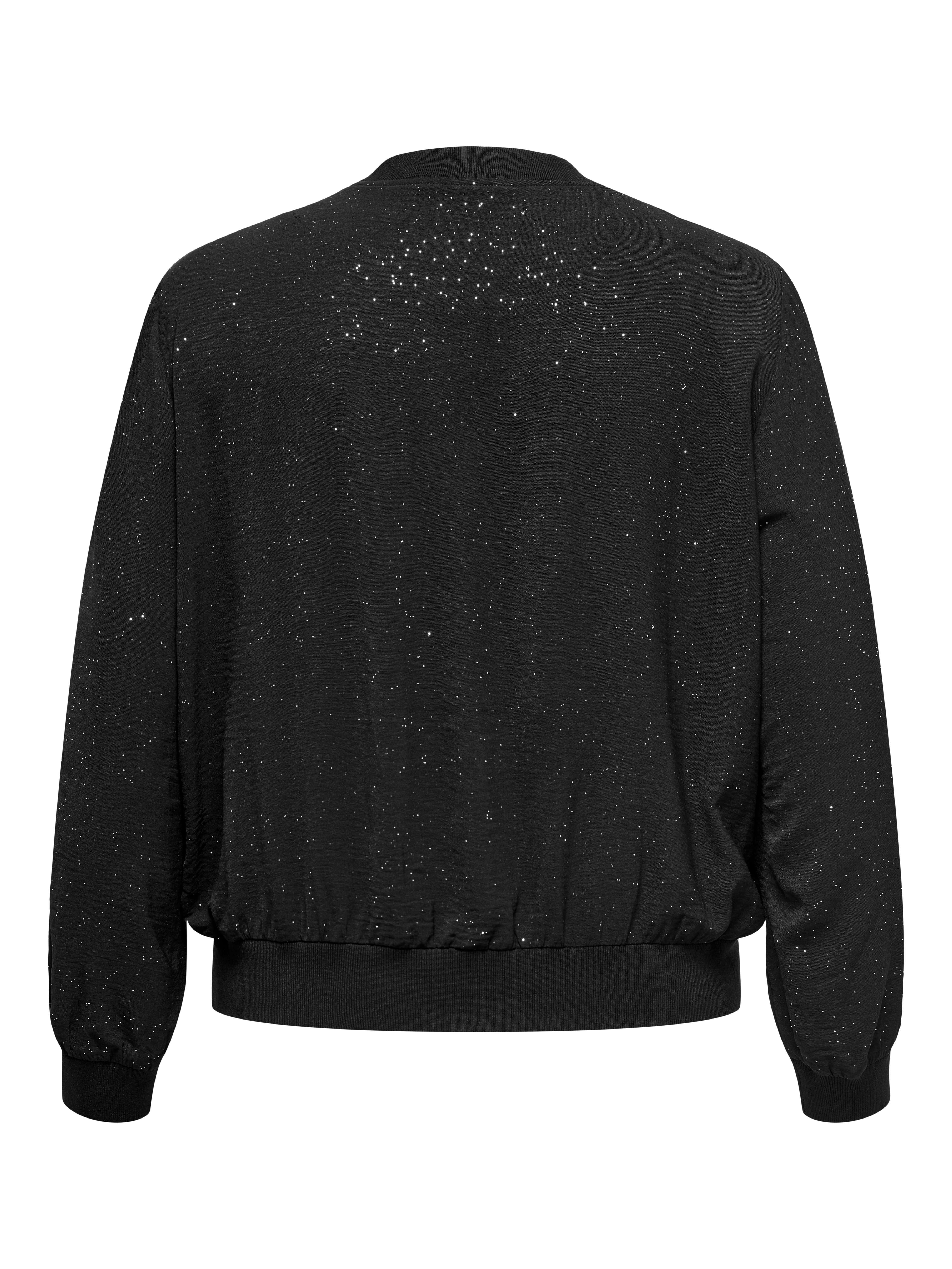 ONLY CARMAKOMA Blouson CARJOSEE METTA LIFE LS BOMBER WVN mit Glitzer Effekt